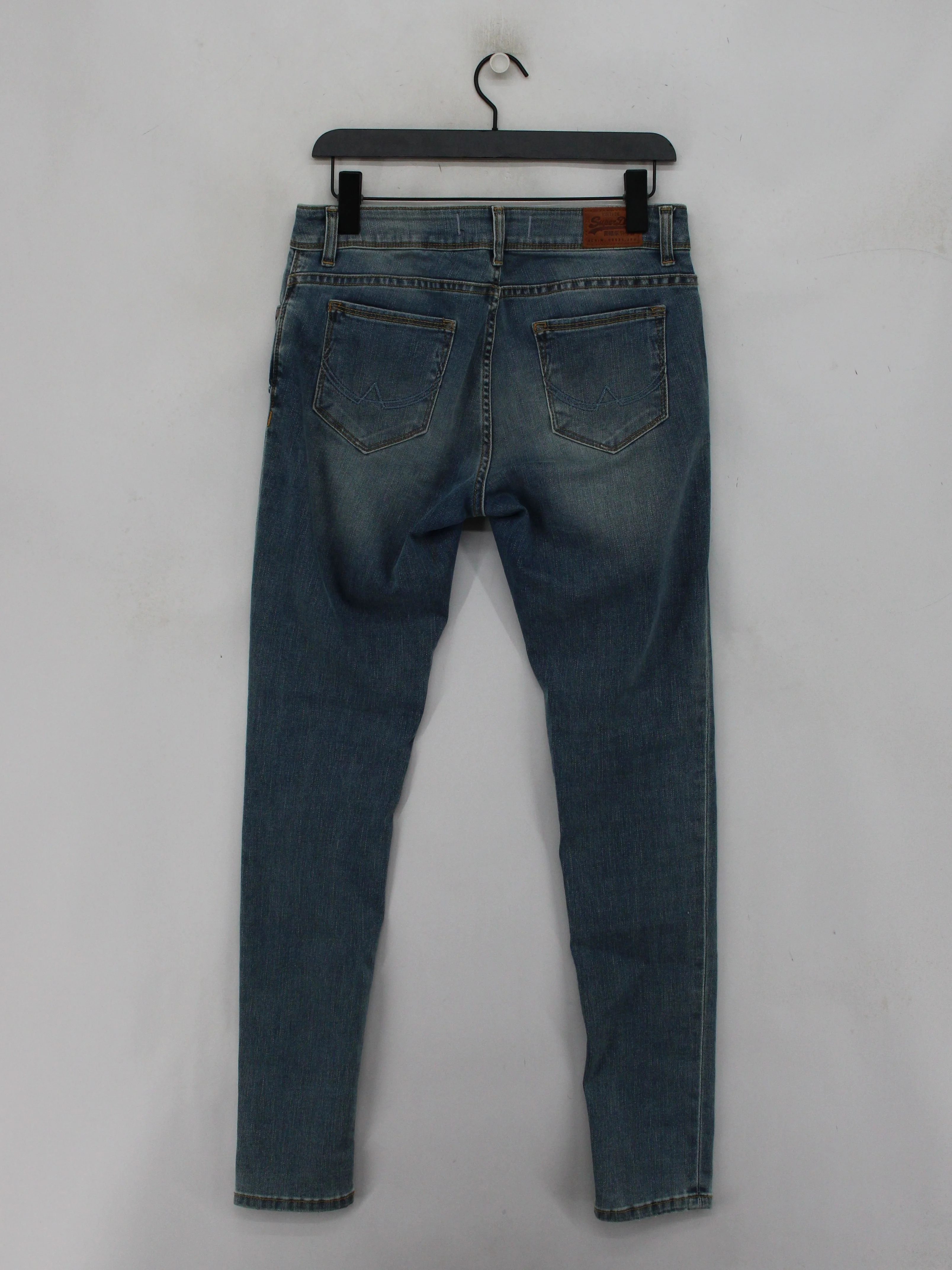 Superdry Women's Jeans W 29 in Blue Cotton with Polyester, Elastane Skinny - Image 2