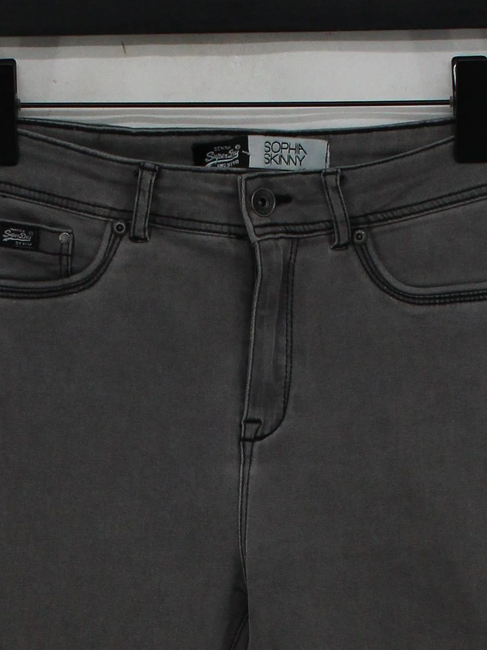 Superdry Women's Jeans W 30 in Grey Cotton - Image 3