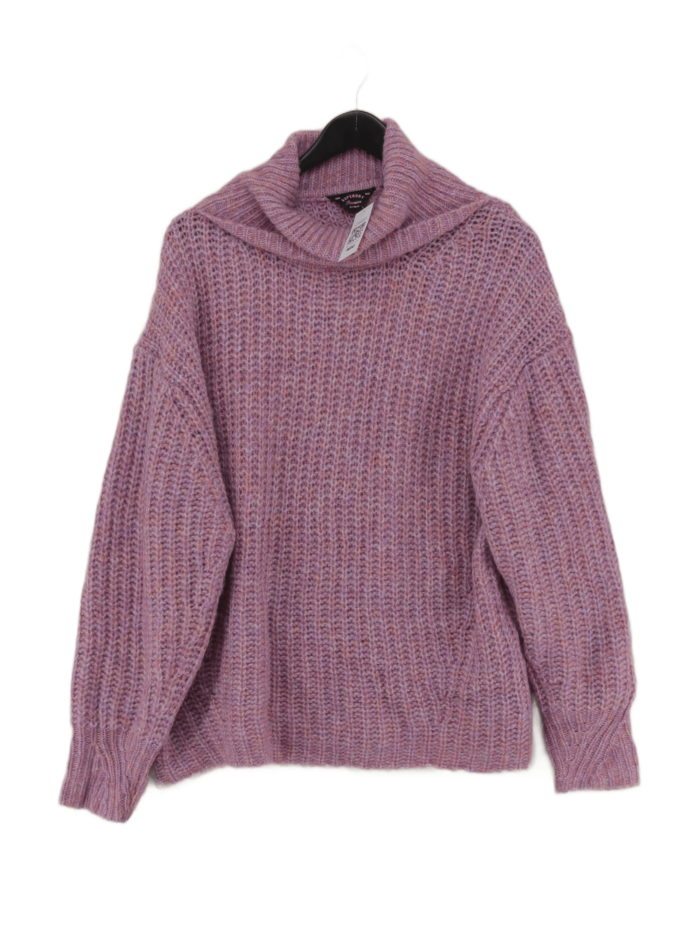 Superdry Women's Jumper M Purple Acrylic with Polyester, Wool, Nylon Pullover
