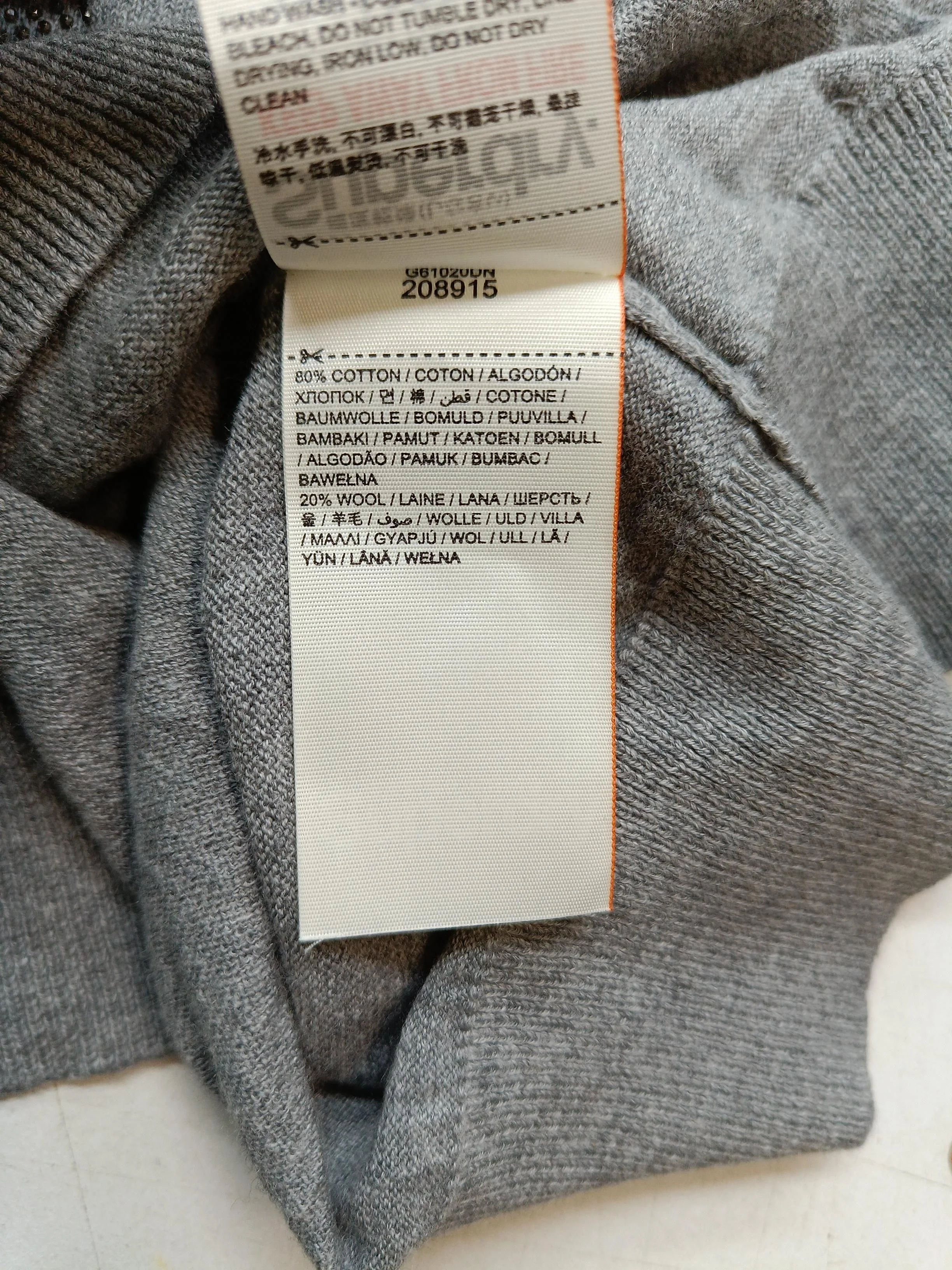 Superdry Women's Jumper S Grey Graphic Cotton with Wool Crew Neck Pullover - Image 6