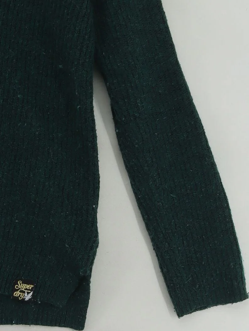Superdry Women's Jumper UK 10 Green Acrylic with Nylon, Wool, Elastane Pullover - Image 4