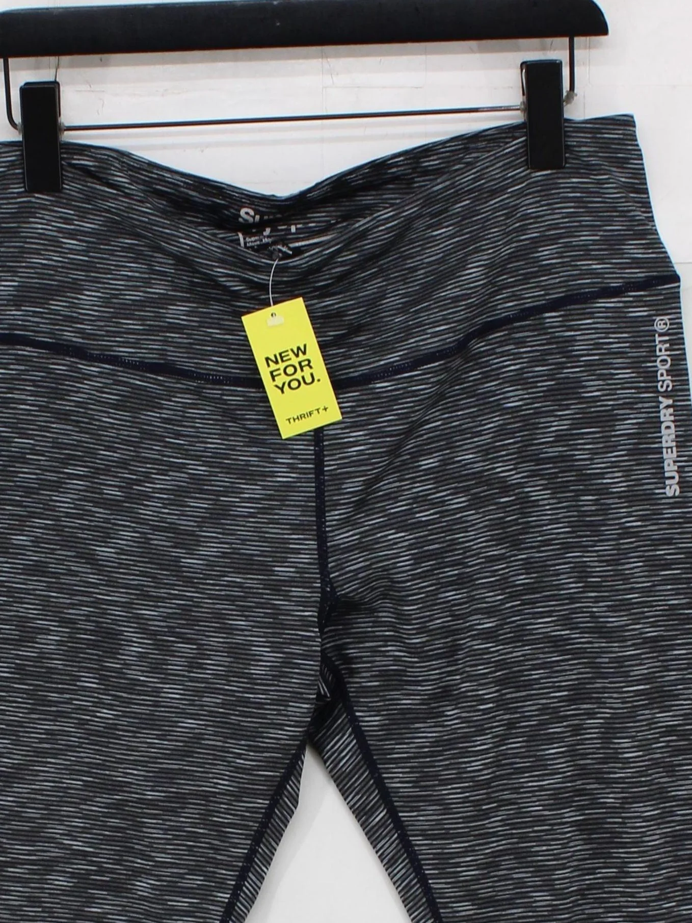 Superdry Women's Leggings L Grey Striped 100% Other Full length - Image 3