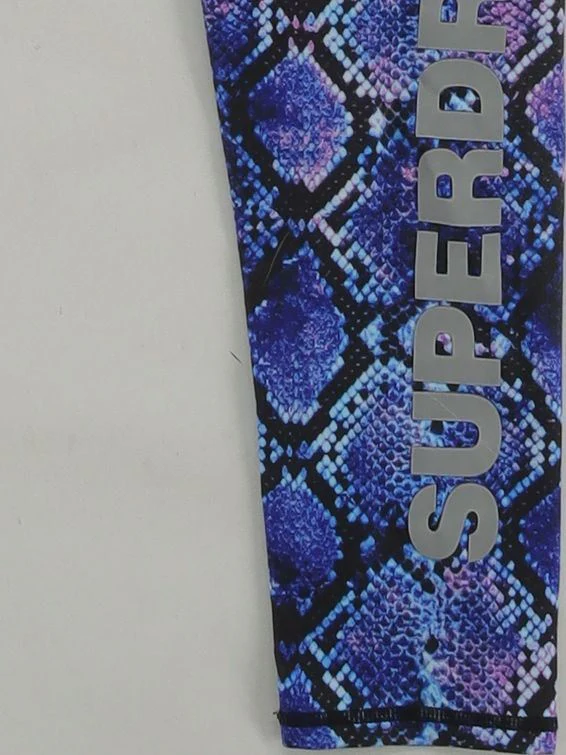 Superdry Women's Leggings M Blue Polyester with Elastane Full length - Image 4