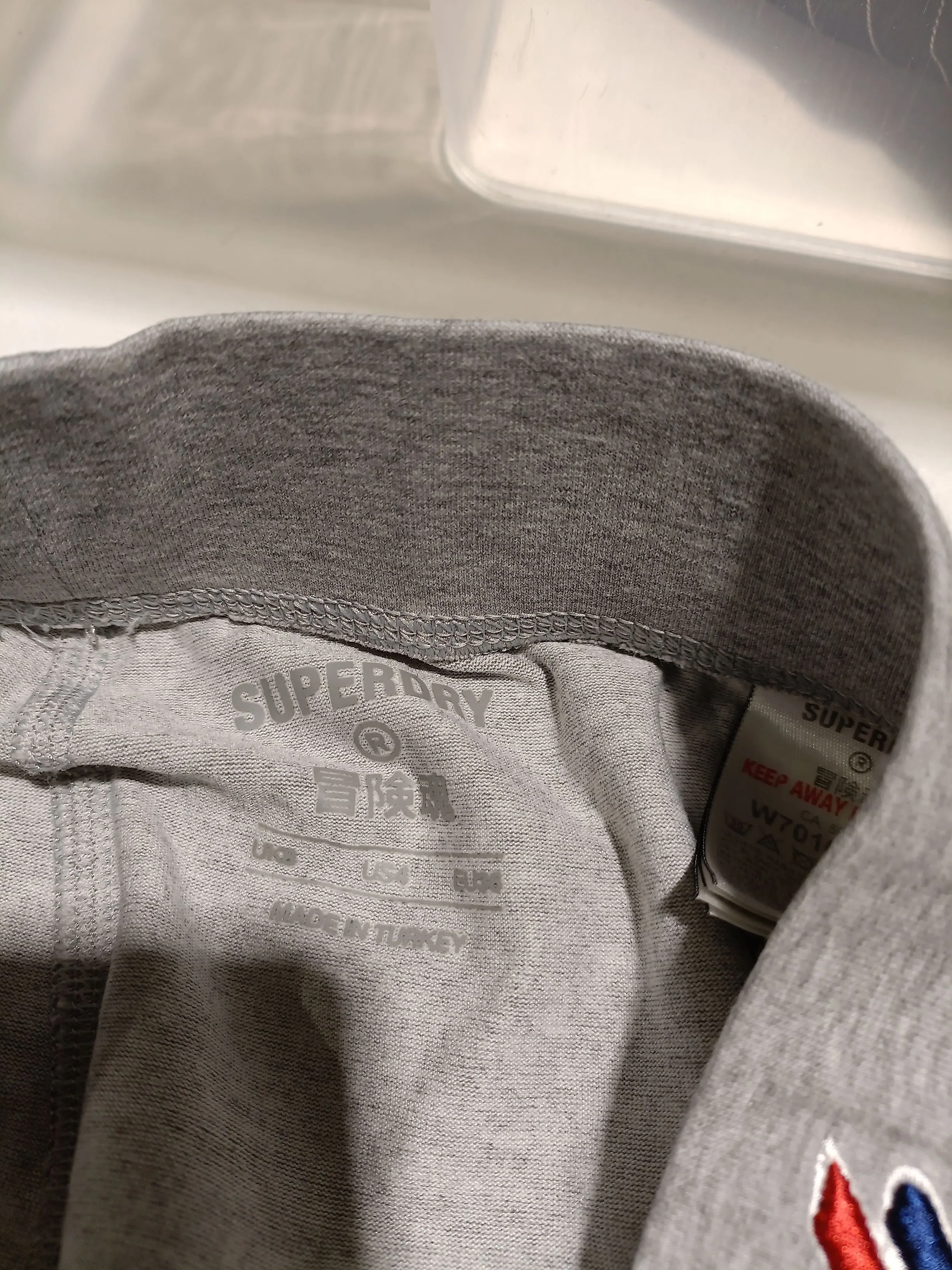 Superdry Women's Leggings S Grey Cotton with Polyester, Elastane Full length - Image 5
