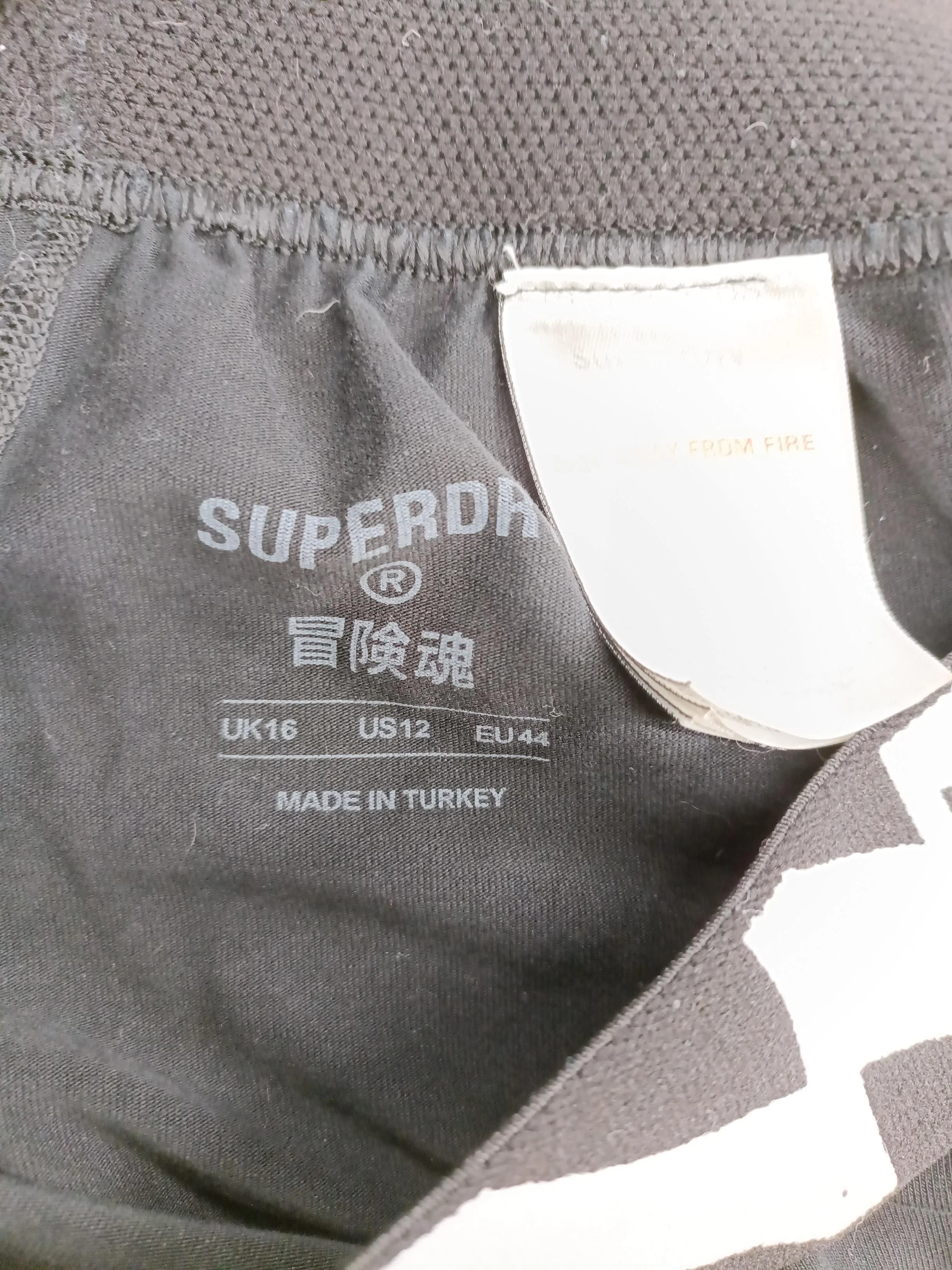 Superdry Women's Leggings UK 16 Black Cotton with Elastane Cropped - Image 6