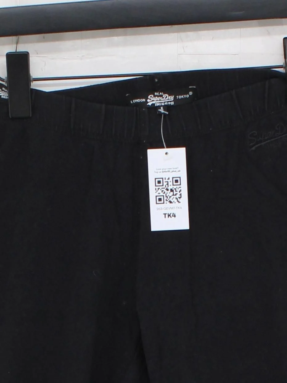 Superdry Women's Leggings XS Black Cotton with Elastane Full length - Image 3