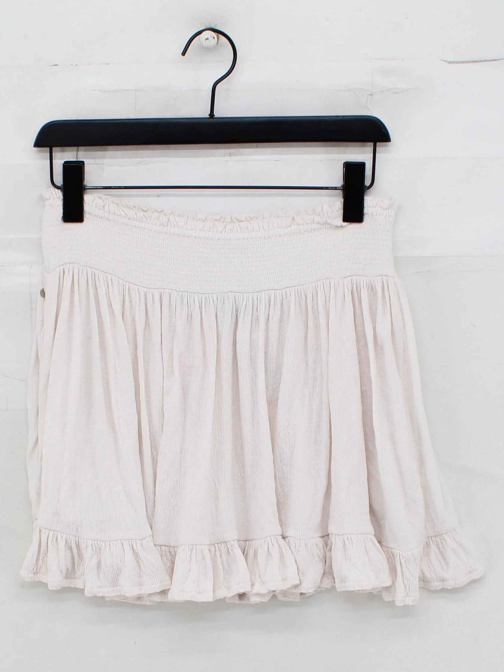 Superdry Women's Mini Skirt UK 10 Cream Viscose with Cotton, Elastane Short Mini - Image 2