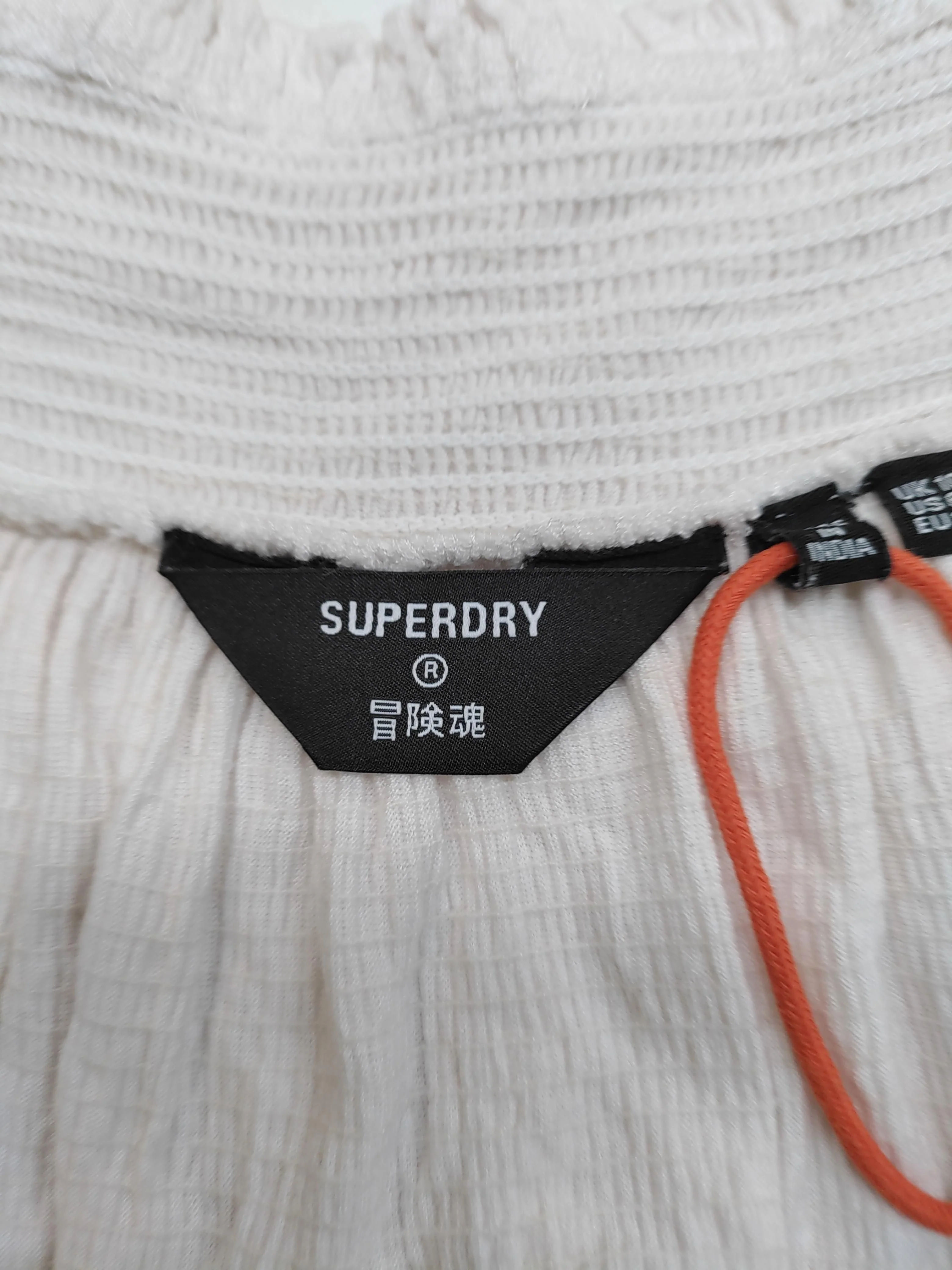 Superdry Women's Mini Skirt UK 10 Cream Viscose with Cotton, Elastane Short Mini - Image 5
