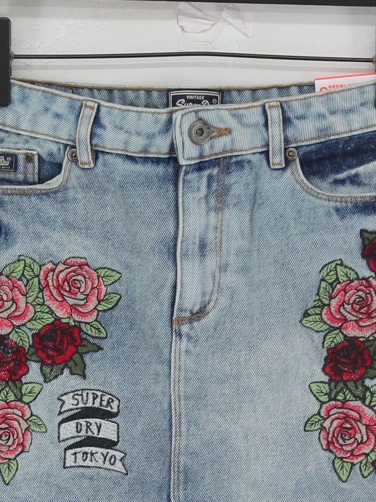 Superdry Women's Mini Skirt W 24 in Blue 100% Cotton Mini New with tags - Image 3