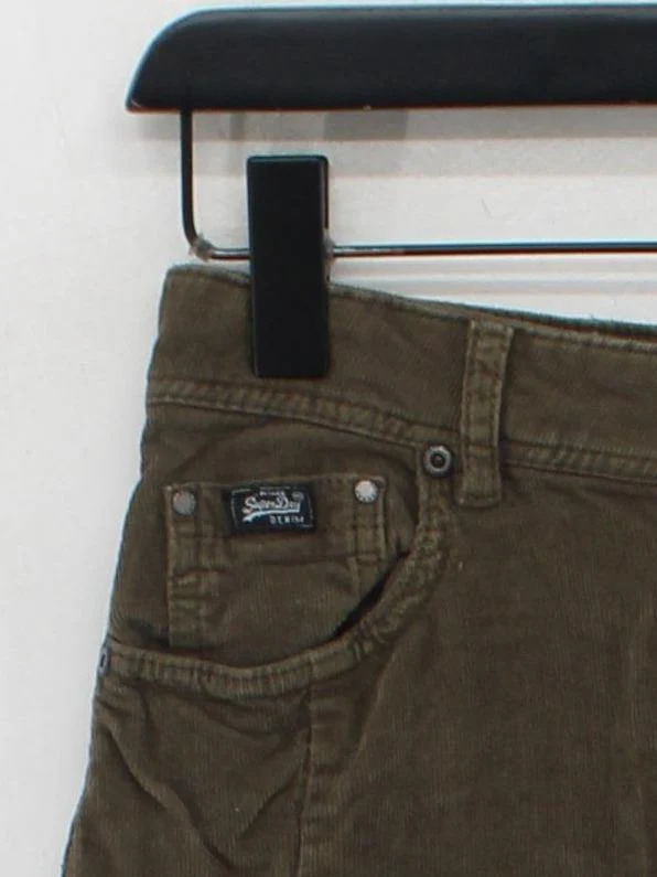 Superdry Women's Mini Skirt XS Green Cotton with Elastane Short Mini - Image 4