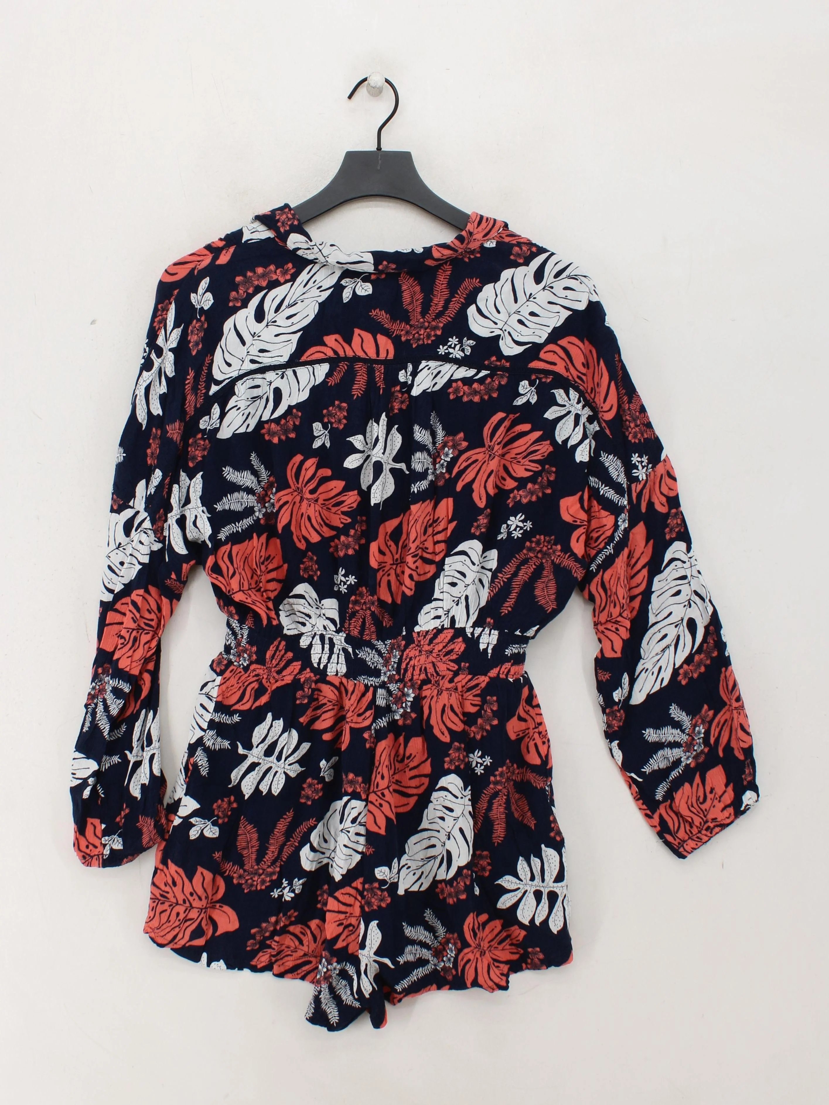 Superdry Women's Playsuit M Blue Floral Viscose with Polyester Playsuit - Image 2