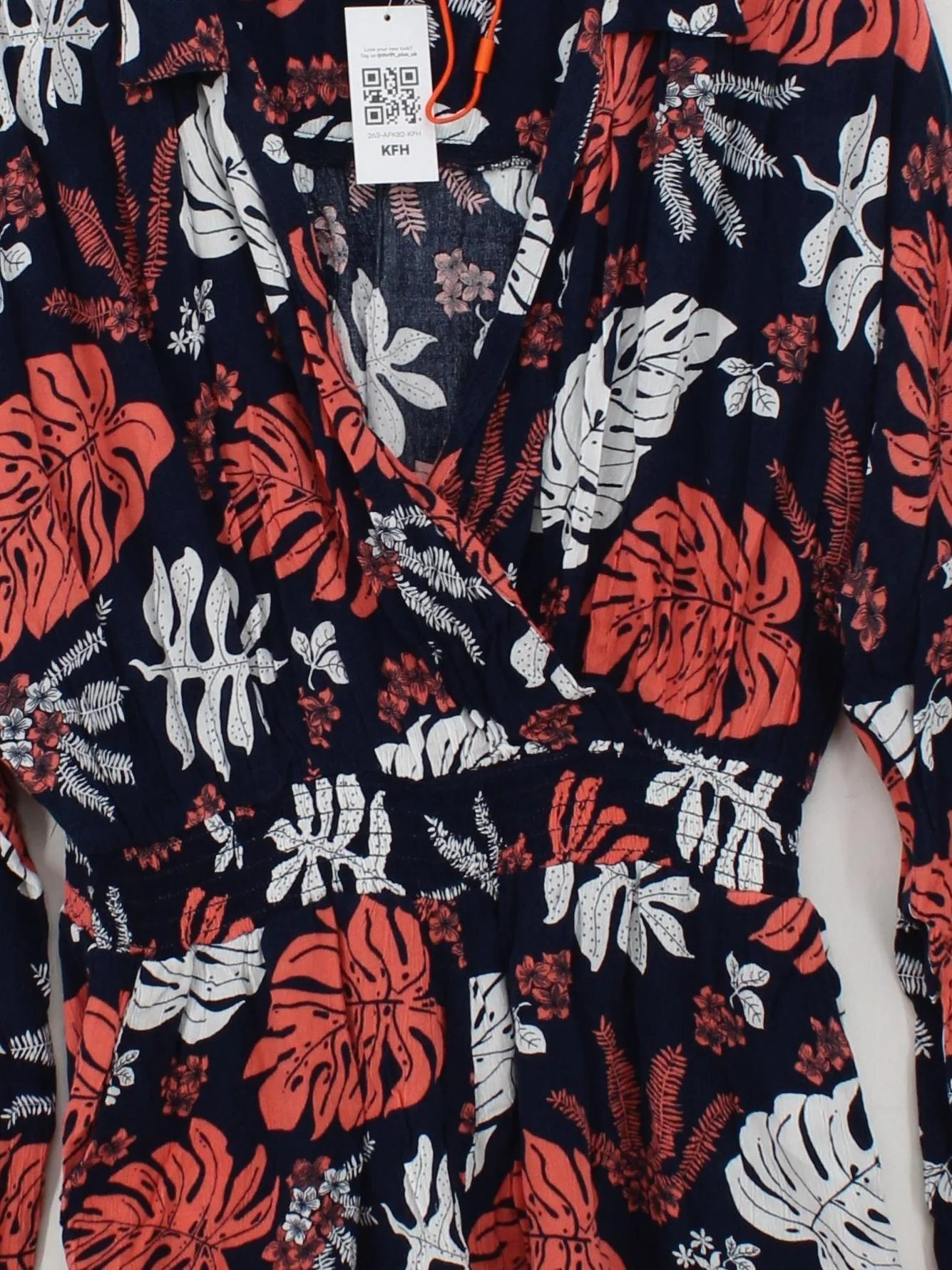 Superdry Women's Playsuit M Blue Floral Viscose with Polyester Playsuit - Image 3