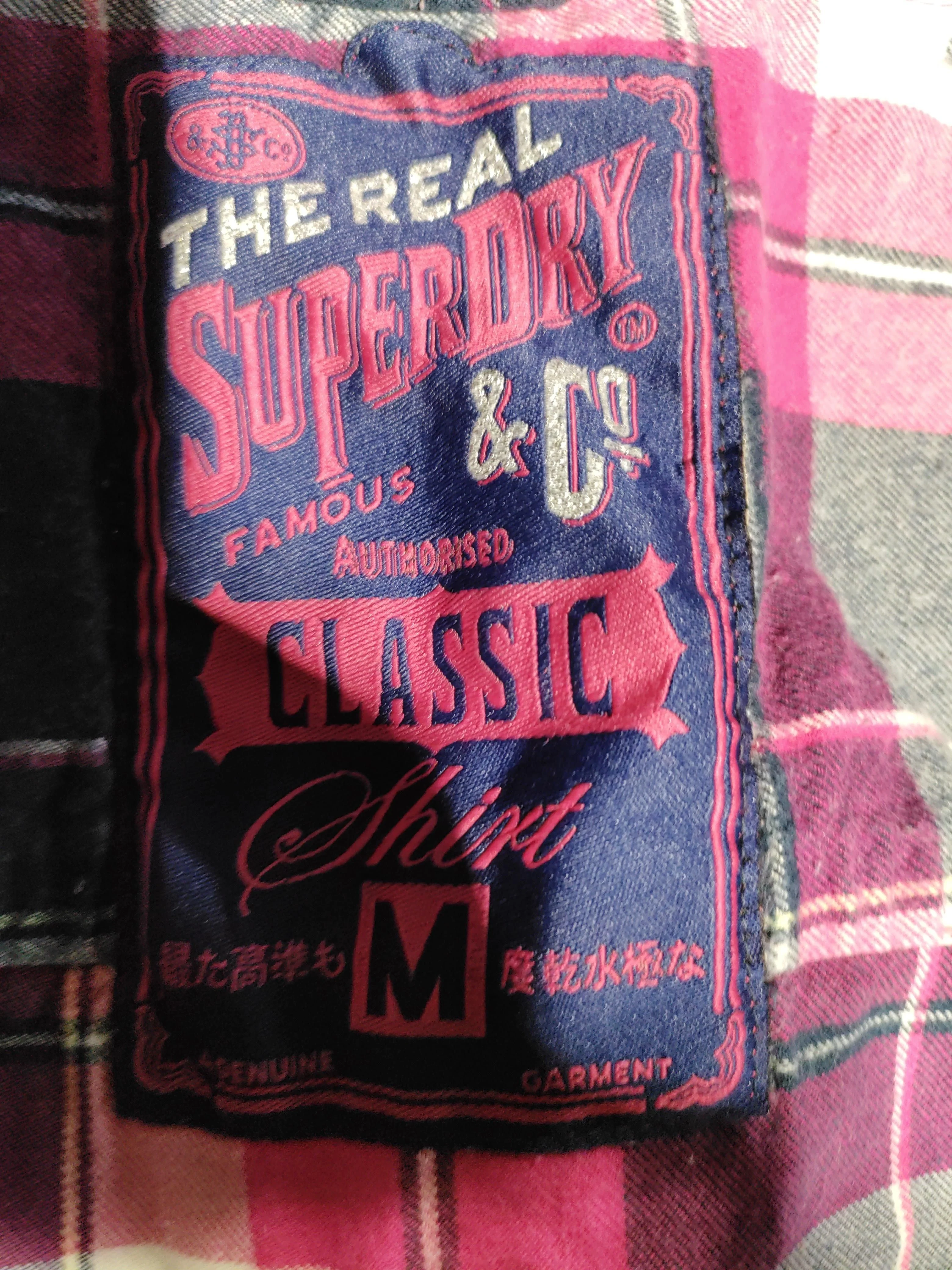 Superdry Women's Shirt M Multi Checkered 100% Cotton Long Sleeve Collared Basic - Image 6