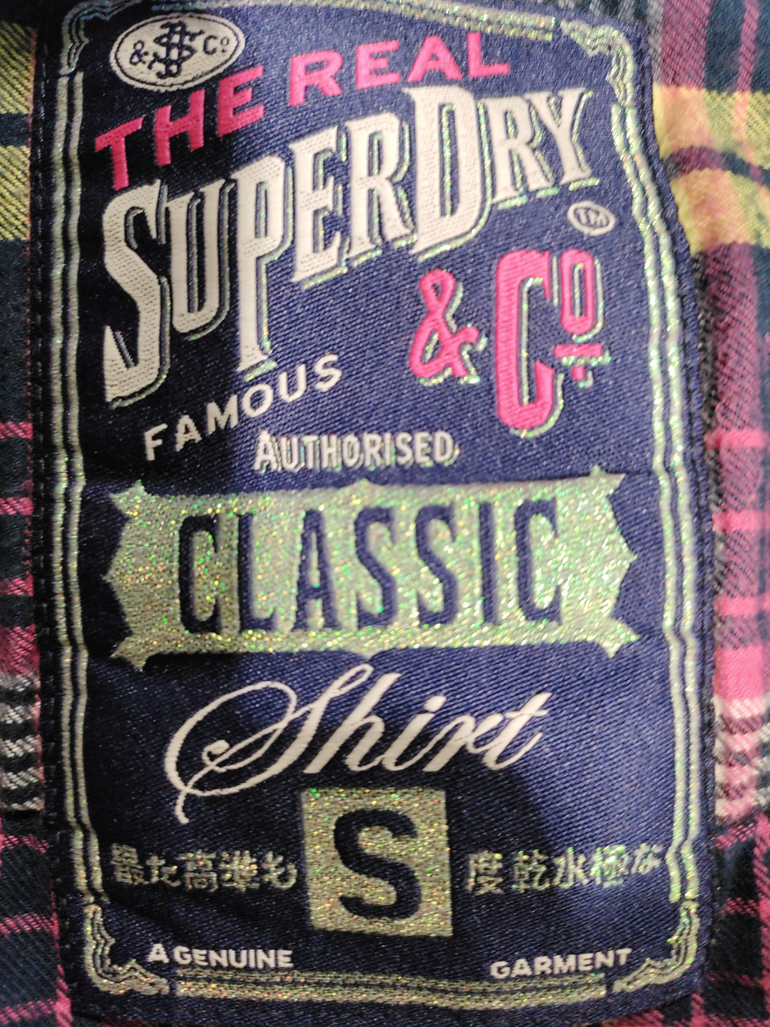 Superdry Women's Shirt S Multi Checkered 100% Cotton Long Sleeve Collared Basic - Image 5