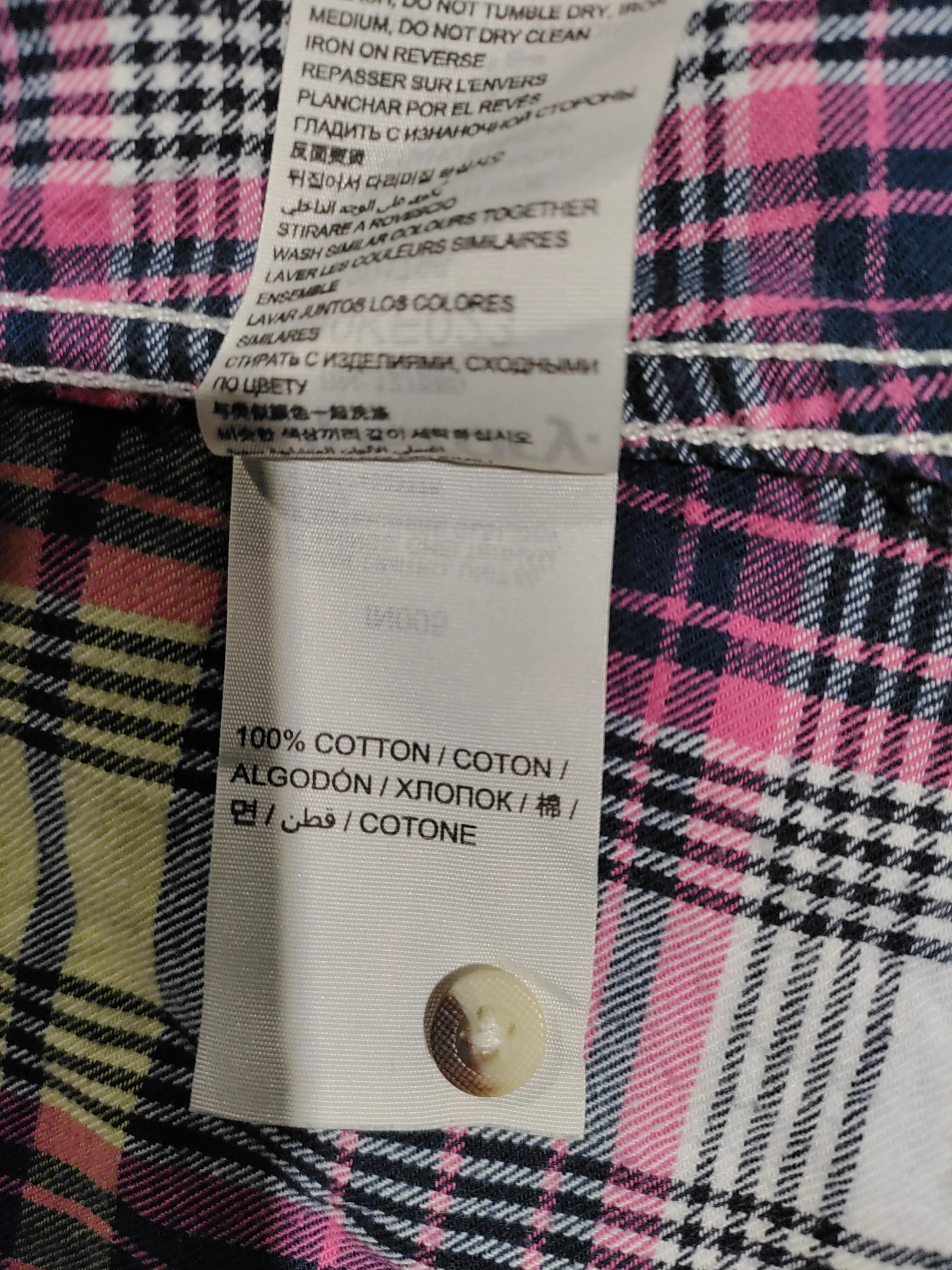 Superdry Women's Shirt S Multi Checkered 100% Cotton Long Sleeve Collared Basic - Image 6