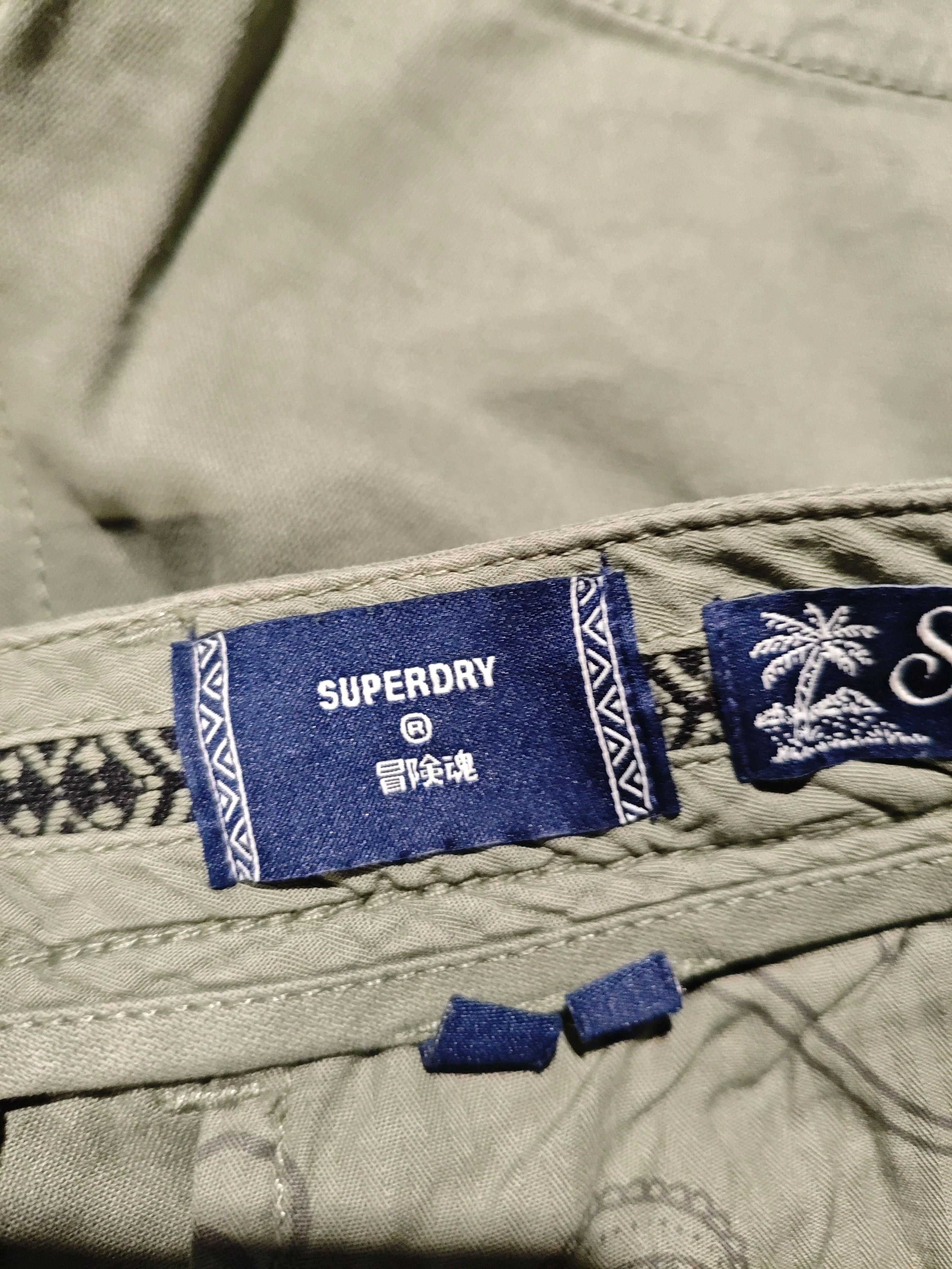 Superdry Women's Shorts UK 8 Green Cotton with Elastane Cut-Off - Image 5