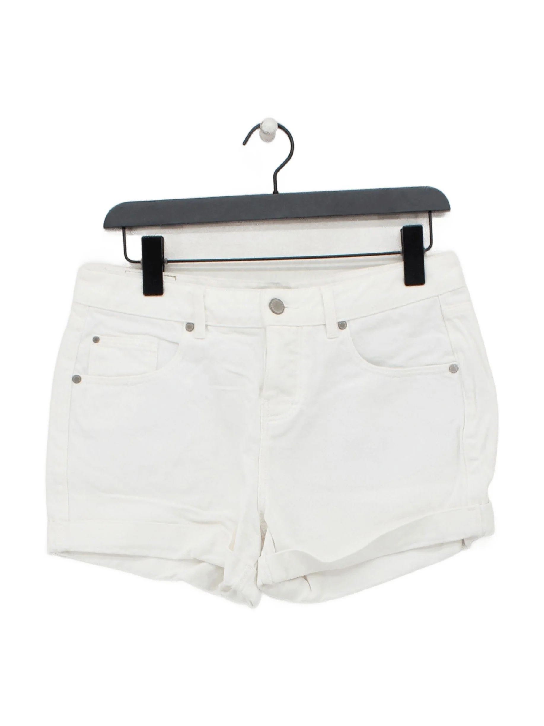 Superdry Women's Shorts W 28 in White 100% Cotton Cut-Off