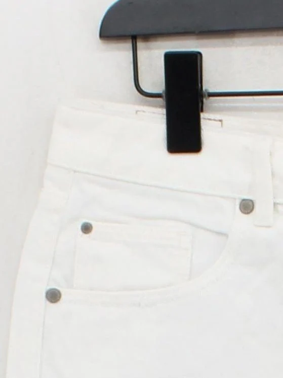 Superdry Women's Shorts W 28 in White 100% Cotton Cut-Off - Image 4