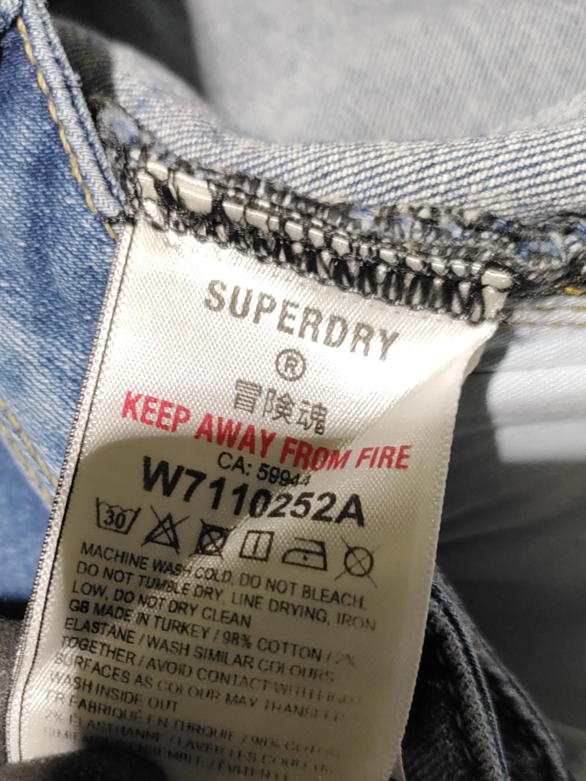 Superdry Women's Shorts W 30 in Blue Cotton with Elastane Cut-Off - Image 6