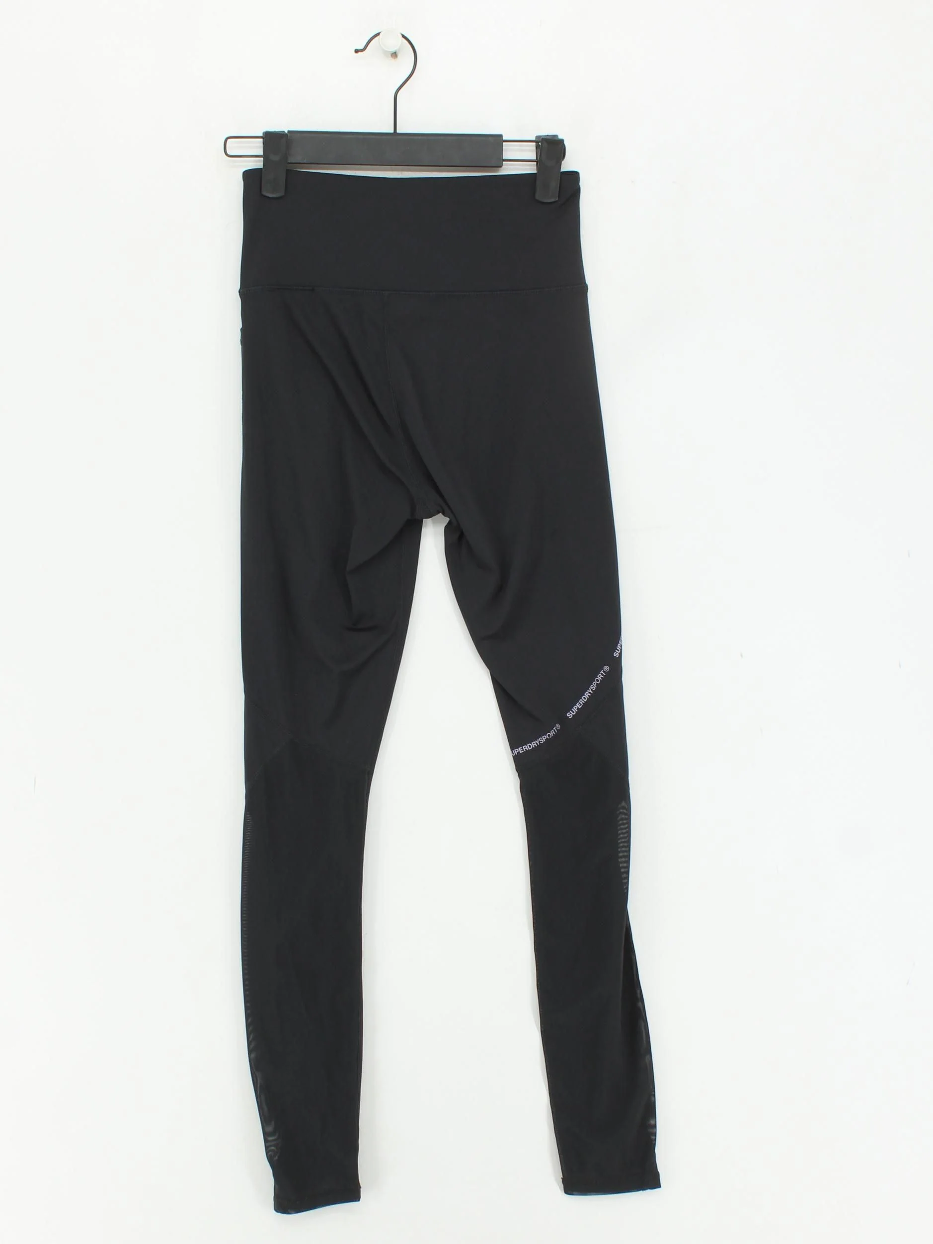 Superdry Women's Sports Bottoms UK 8 Black Polyester with Elastane Sweatpants - Image 2