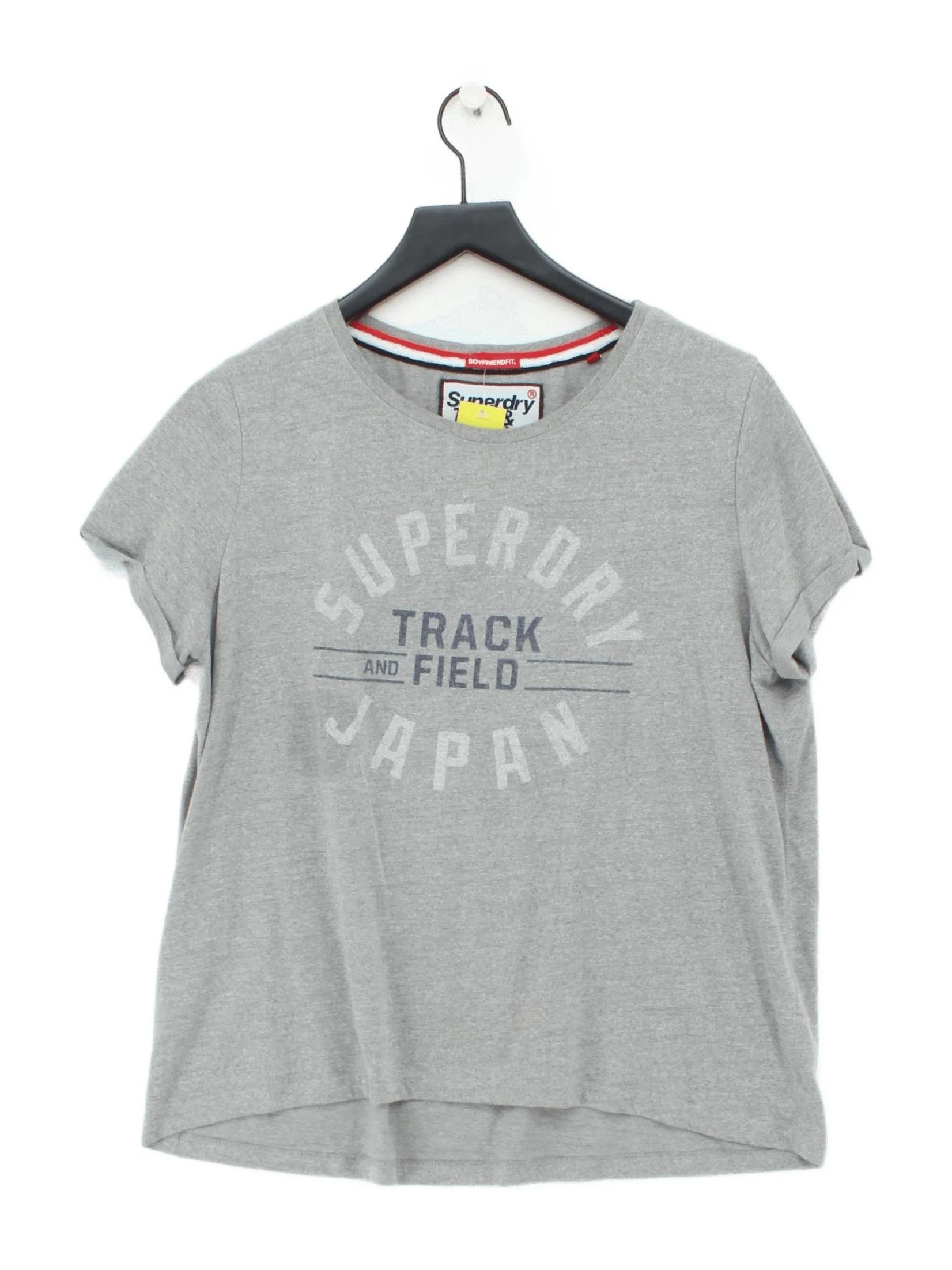 Superdry Women's T-Shirt L Grey 100% Cotton Basic