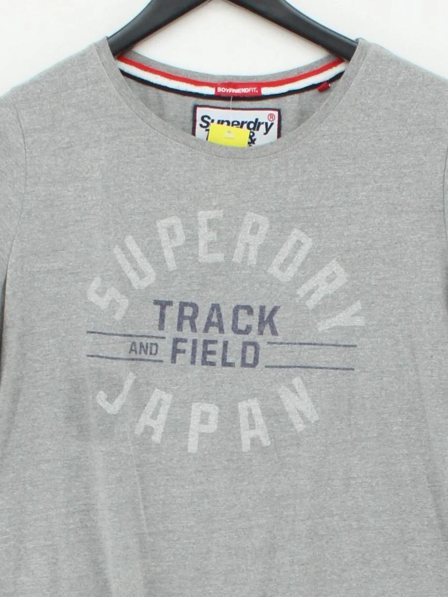 Superdry Women's T-Shirt L Grey 100% Cotton Basic - Image 3