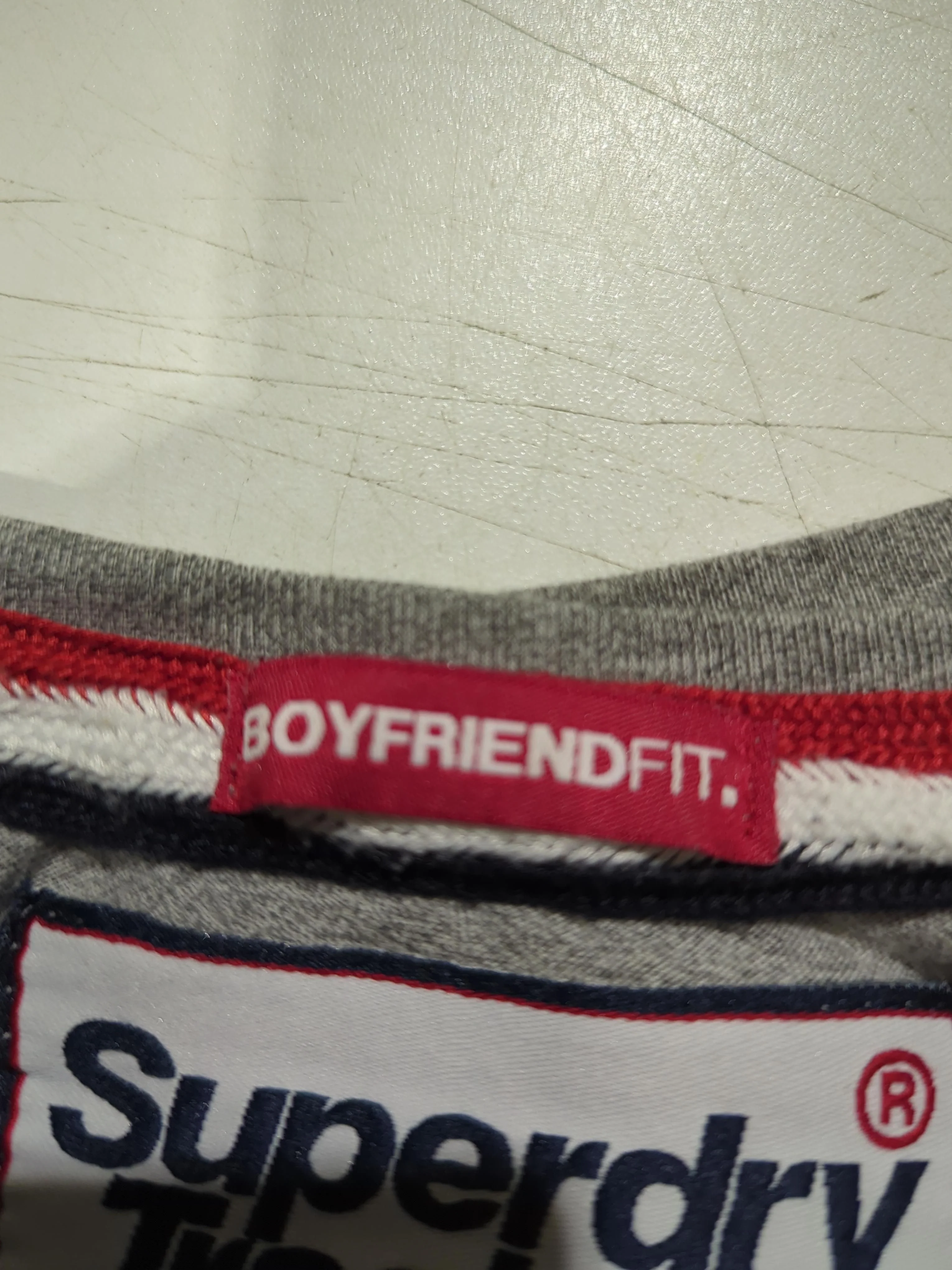 Superdry Women's T-Shirt L Grey 100% Cotton Basic - Image 6