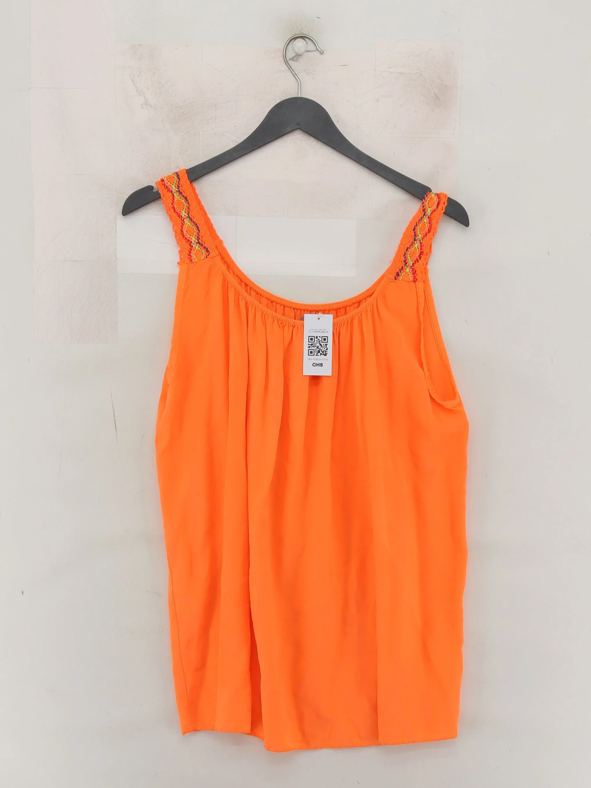 Superdry Women's T-Shirt M Orange 100% Viscose Sleeveless Round Neck Basic - Image 2