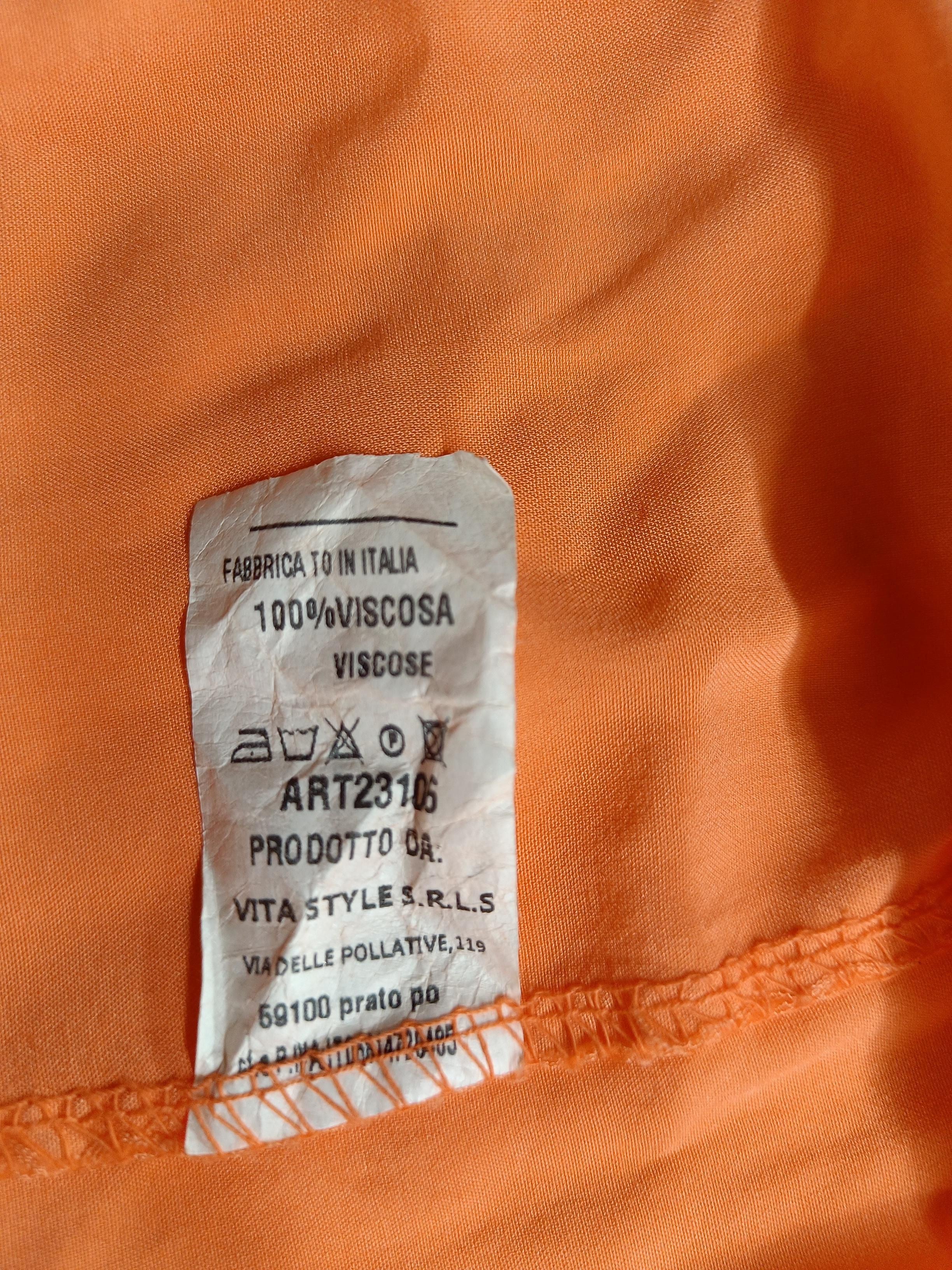 Superdry Women's T-Shirt M Orange 100% Viscose Sleeveless Round Neck Basic - Image 6