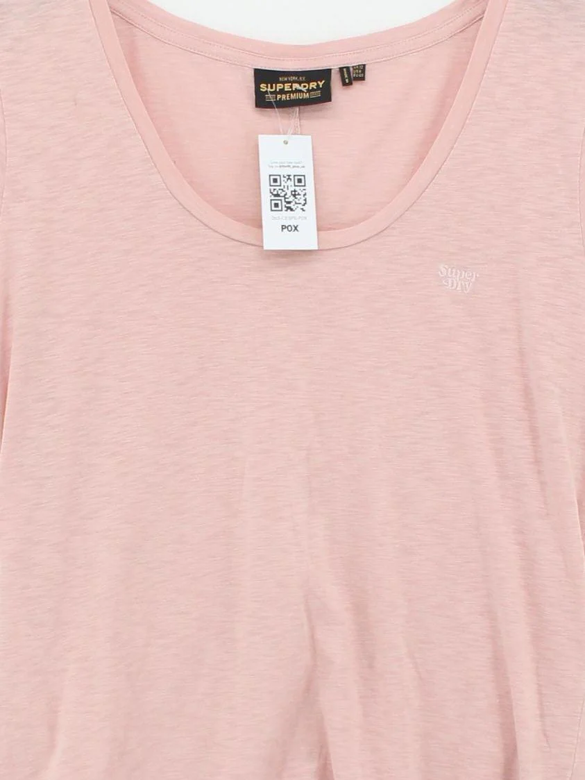 Superdry Women's T-Shirt M Pink 100% Cotton Short Sleeve Round Neck Basic - Image 3