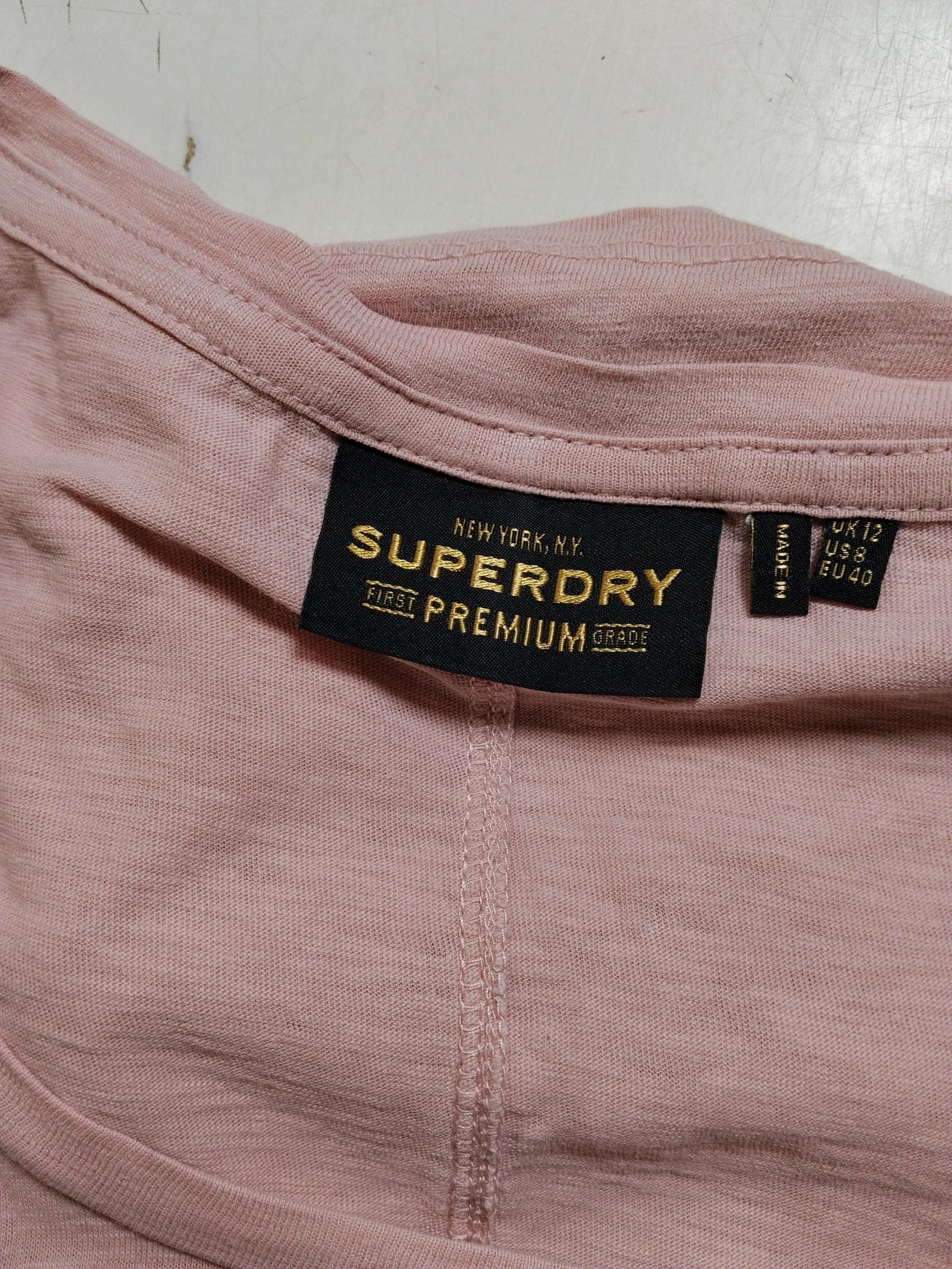Superdry Women's T-Shirt M Pink 100% Cotton Short Sleeve Round Neck Basic - Image 5