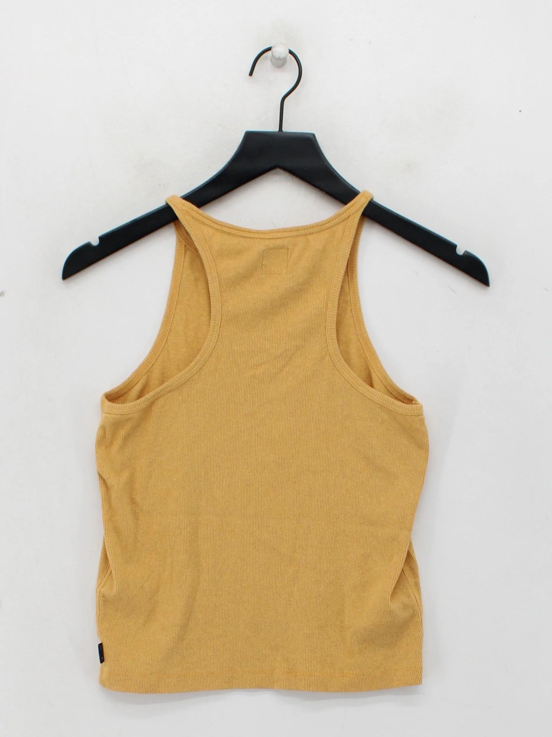 Superdry Women's T-Shirt M Yellow Cotton with Polyester Basic - Image 2