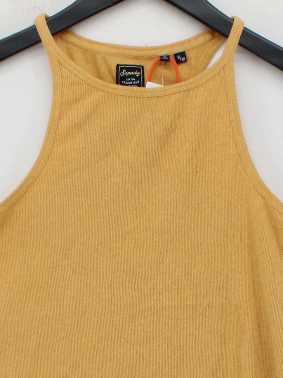 Superdry Women's T-Shirt M Yellow Cotton with Polyester Basic - Image 3