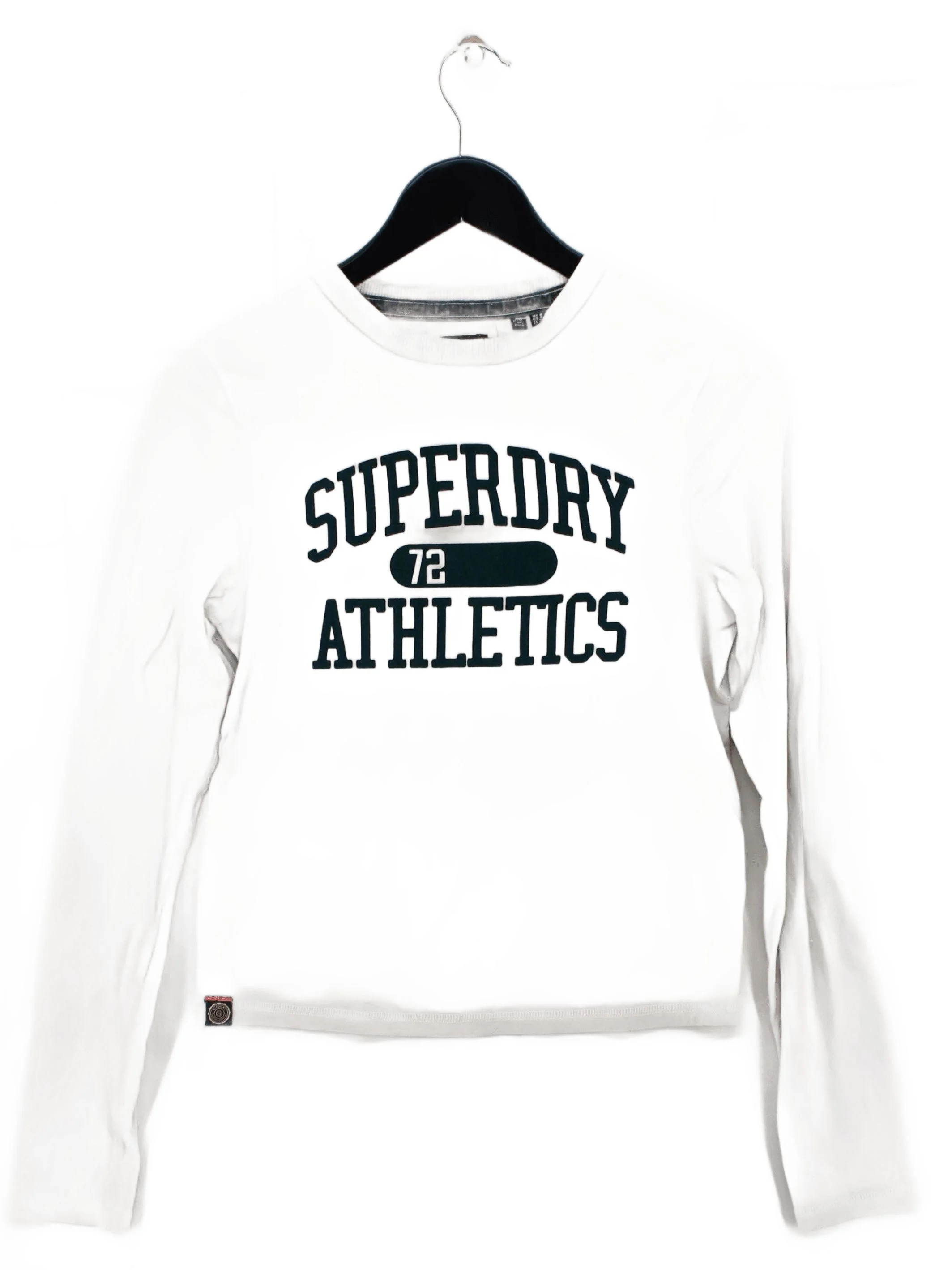 Superdry Women's T-Shirt S Cream Graphic Cotton with Elastane Basic