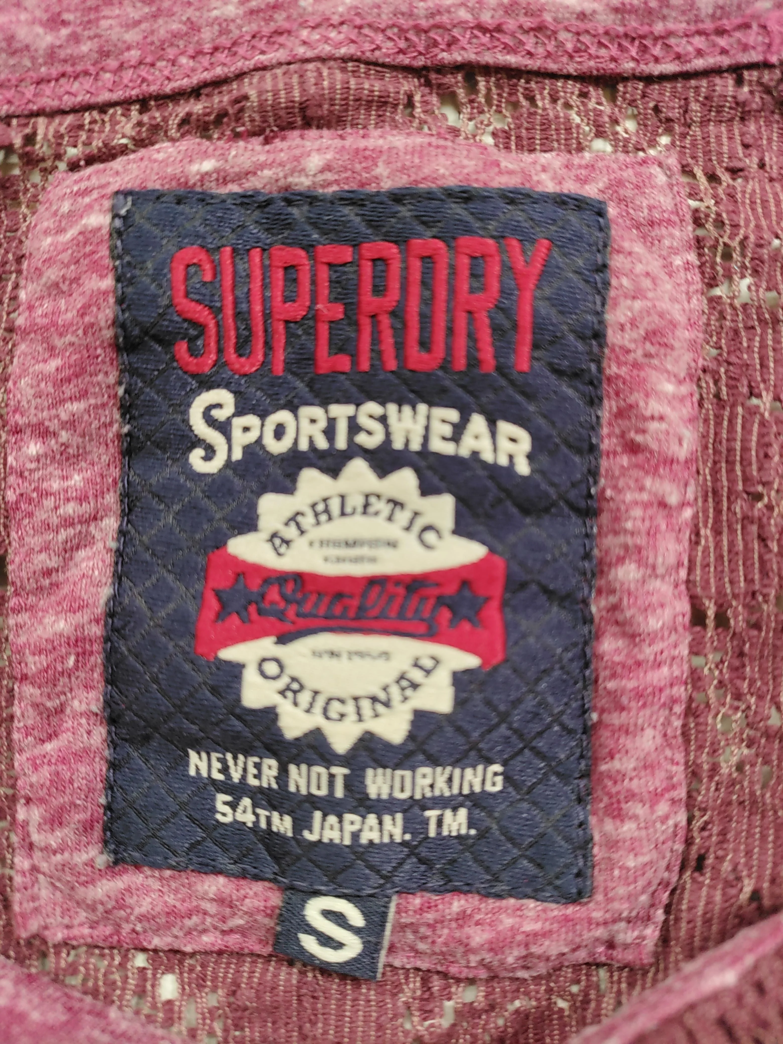 Superdry Women's T-Shirt S Red Polyester with Cotton Basic - Image 6