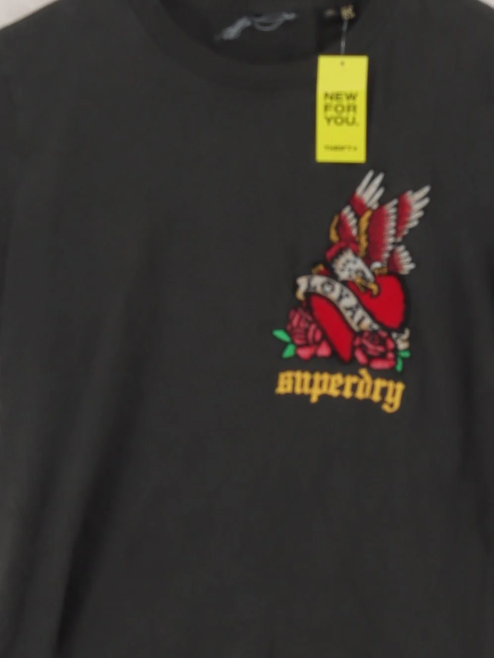 Superdry Women's T-Shirt UK 12 Grey 100% Cotton Basic - Image 3
