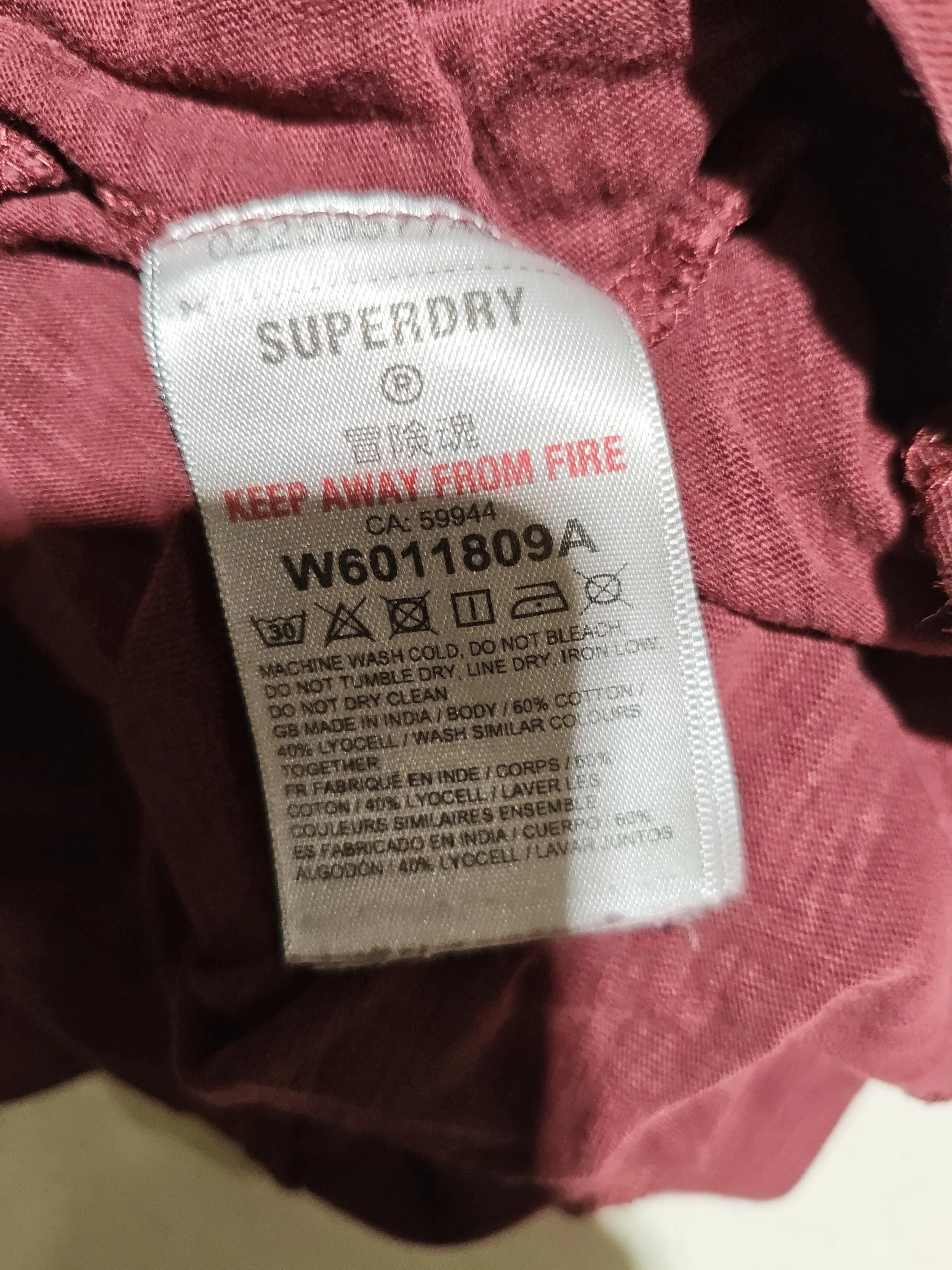 Superdry Women's T-Shirt UK 8 Red Cotton with Lyocell Modal Basic - Image 6