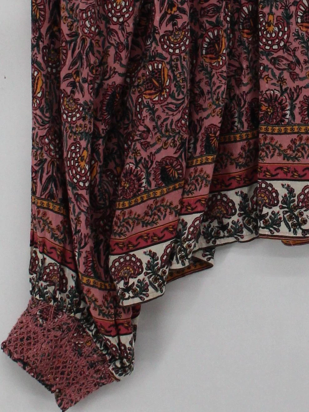Superdry Women's Top L Pink Floral 100% Viscose Long Sleeve Round Neck Basic - Image 4