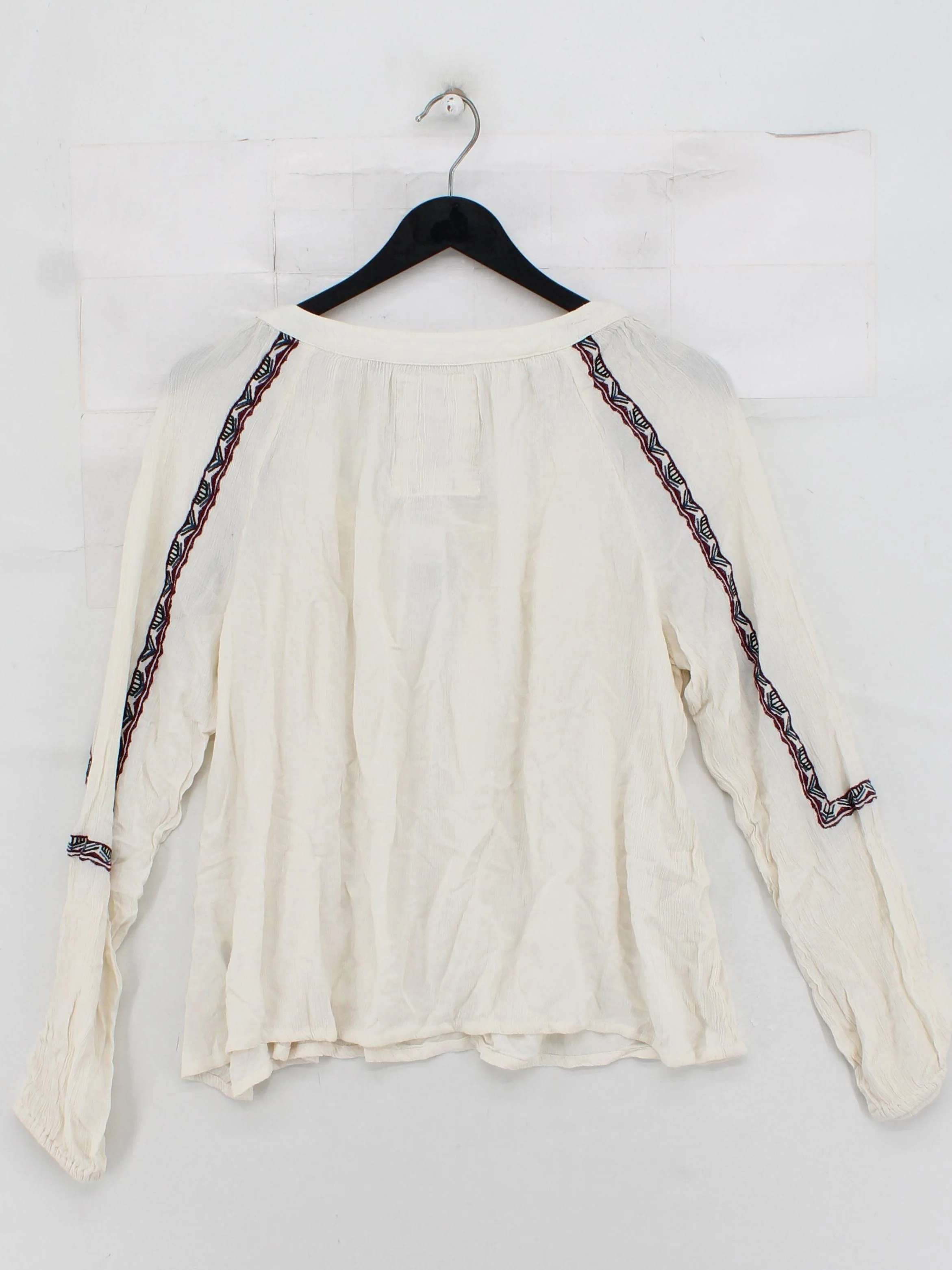 Superdry Women's Top M Cream 100% Viscose Long Sleeve Square Neck Basic - Image 2