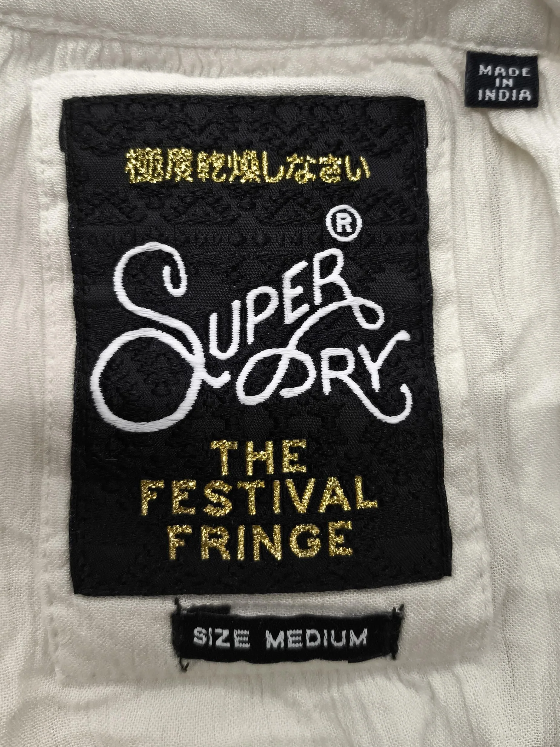 Superdry Women's Top M Cream 100% Viscose Long Sleeve Square Neck Basic - Image 5