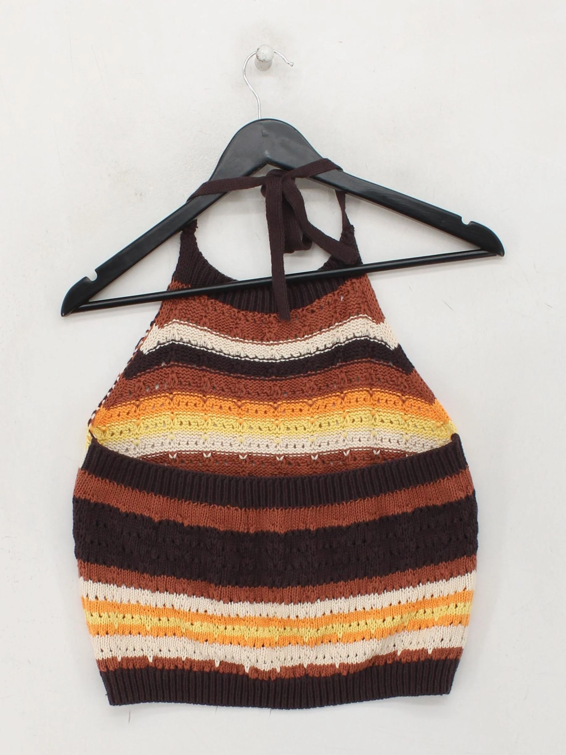 Superdry Women's Top M Multi Striped 100% Other Sleeveless V-Neck Basic - Image 2