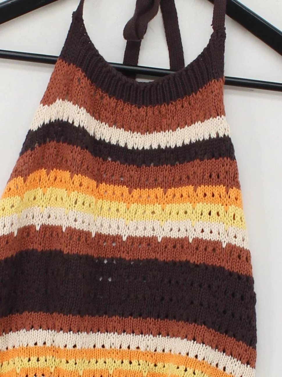 Superdry Women's Top M Multi Striped 100% Other Sleeveless V-Neck Basic - Image 3