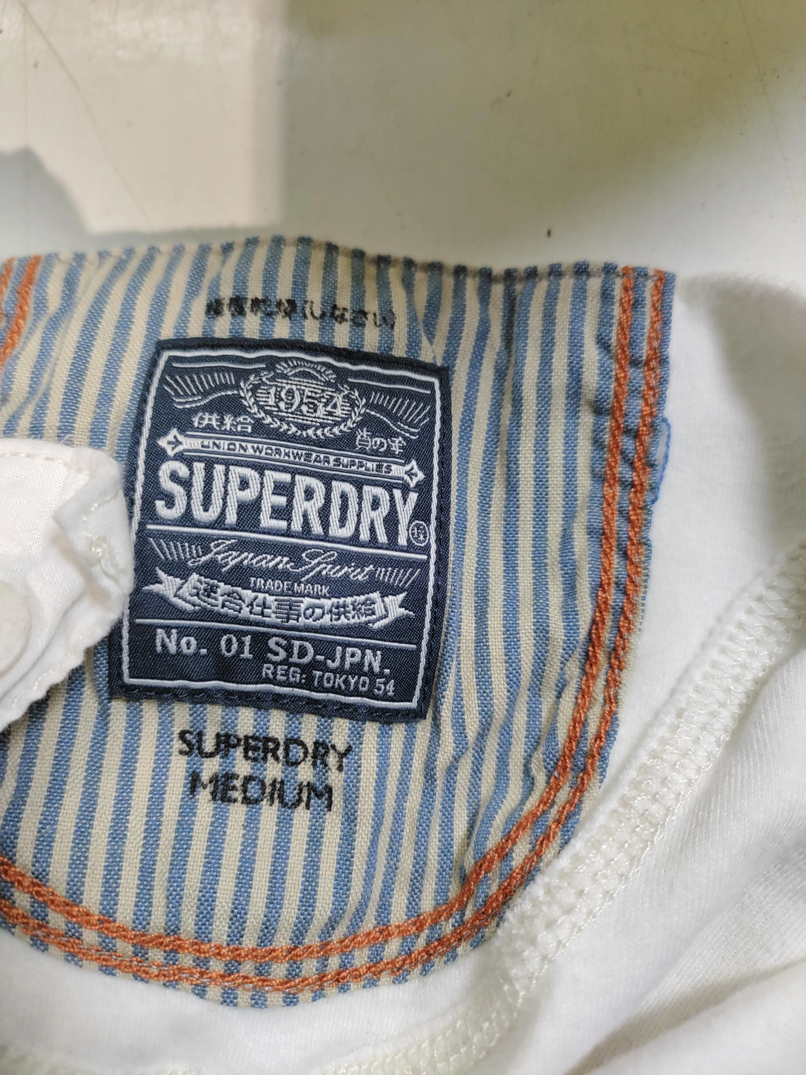 Superdry Women's Top M White 100% Cotton Long Sleeve Crew Neck Basic - Image 6