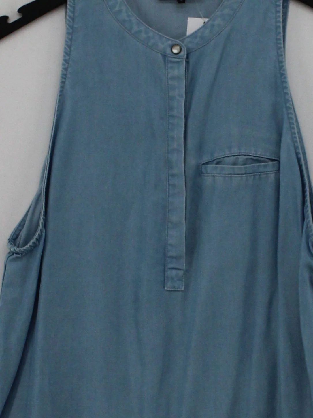 Superdry Women's Top UK 12 Blue 100% Lyocell Modal Sleeveless Collared Basic - Image 3