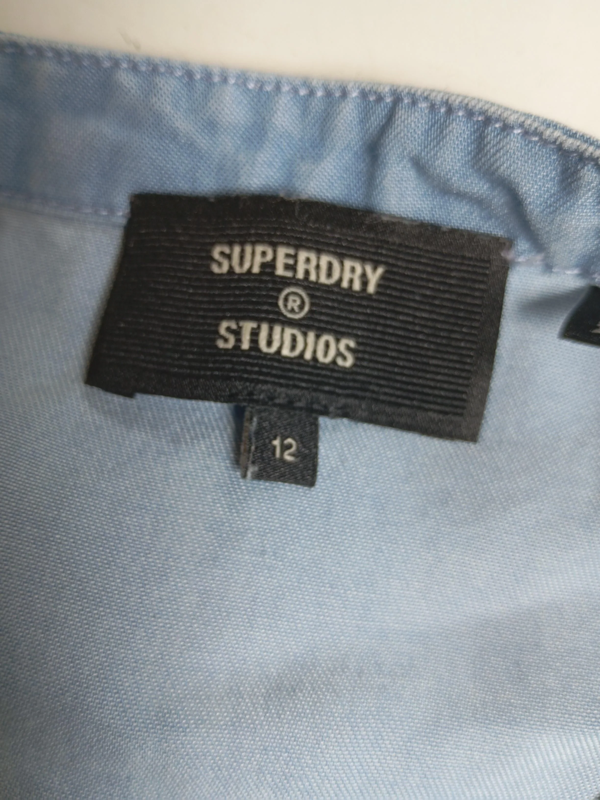 Superdry Women's Top UK 12 Blue 100% Lyocell Modal Sleeveless Collared Basic - Image 5