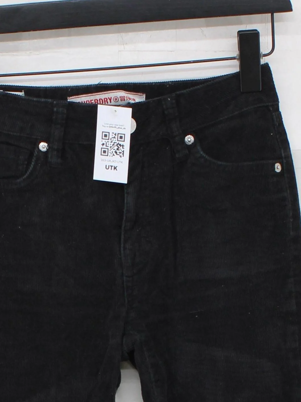 Superdry Women's Trousers W 26 in Black Cotton with Elastane Chino - Image 3