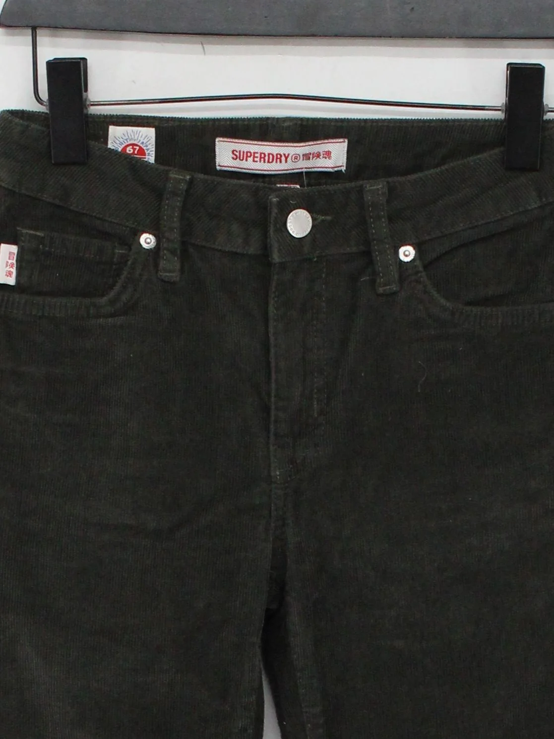 Superdry Women's Trousers W 26 in Green Cotton with Elastane Chino - Image 3