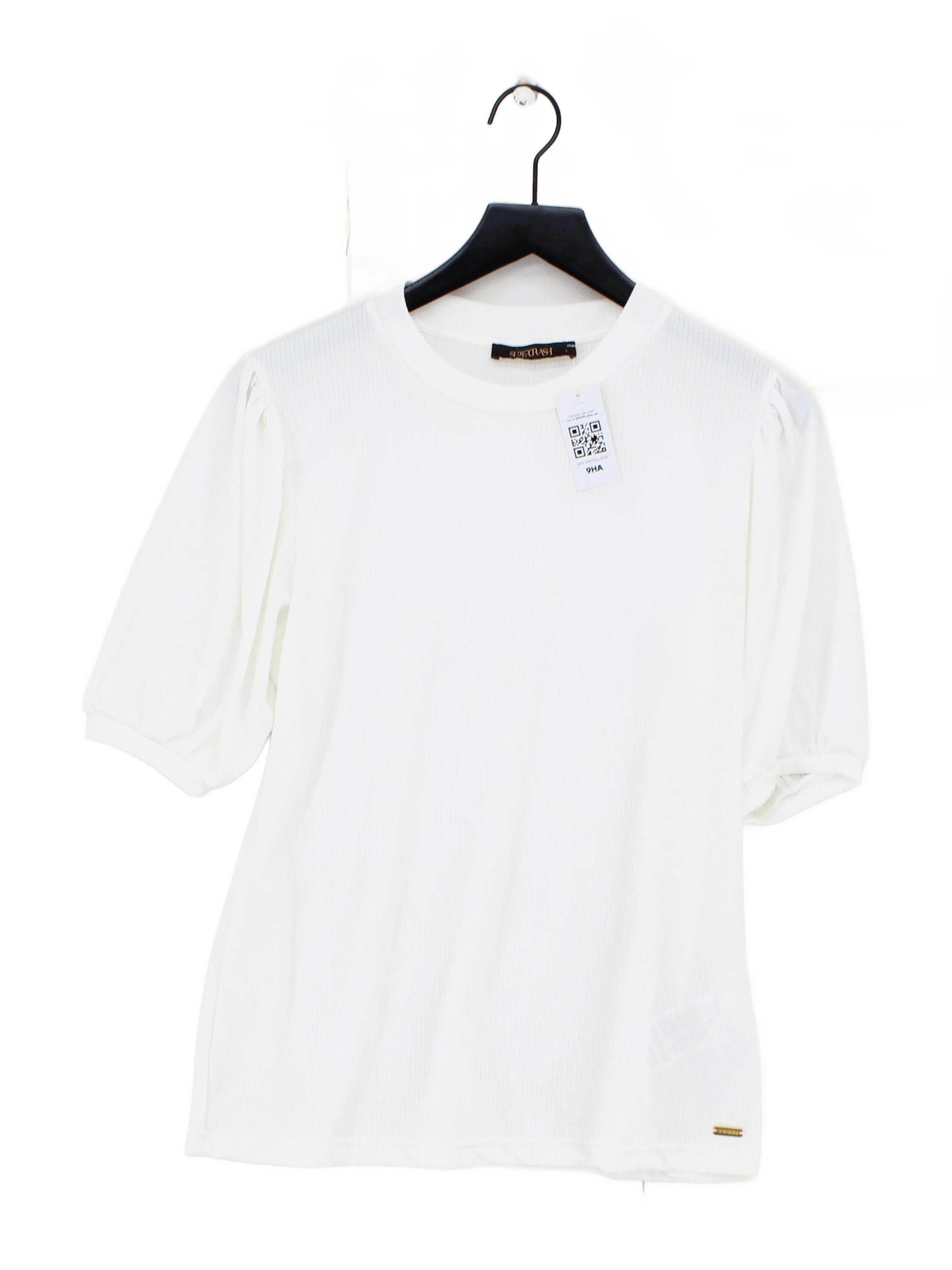 Supertrash Women's Top L White Polyester with Elastane Basic