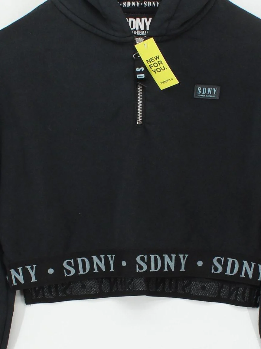 Supply And Demand Women's Hoodie UK 8 Black 100% Other Pullover - Image 3