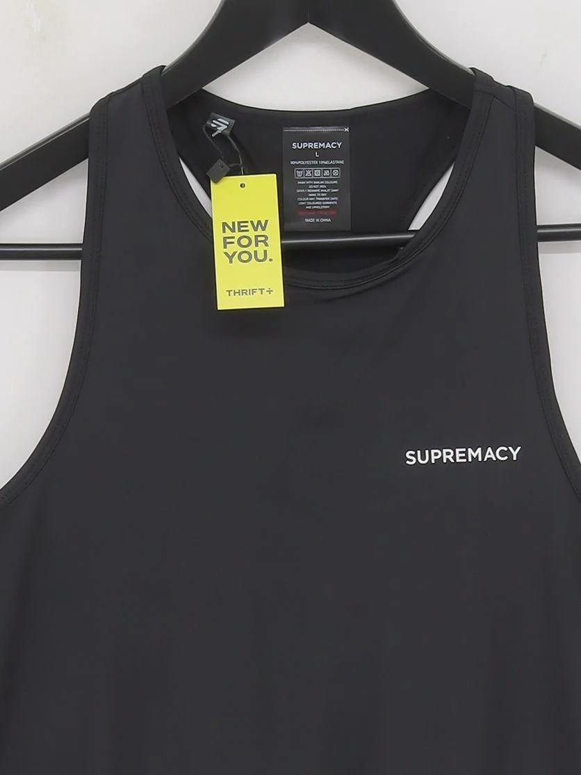 Supremacy Women's T-Shirt L Black Polyester with Elastane Basic New with tags - Image 3